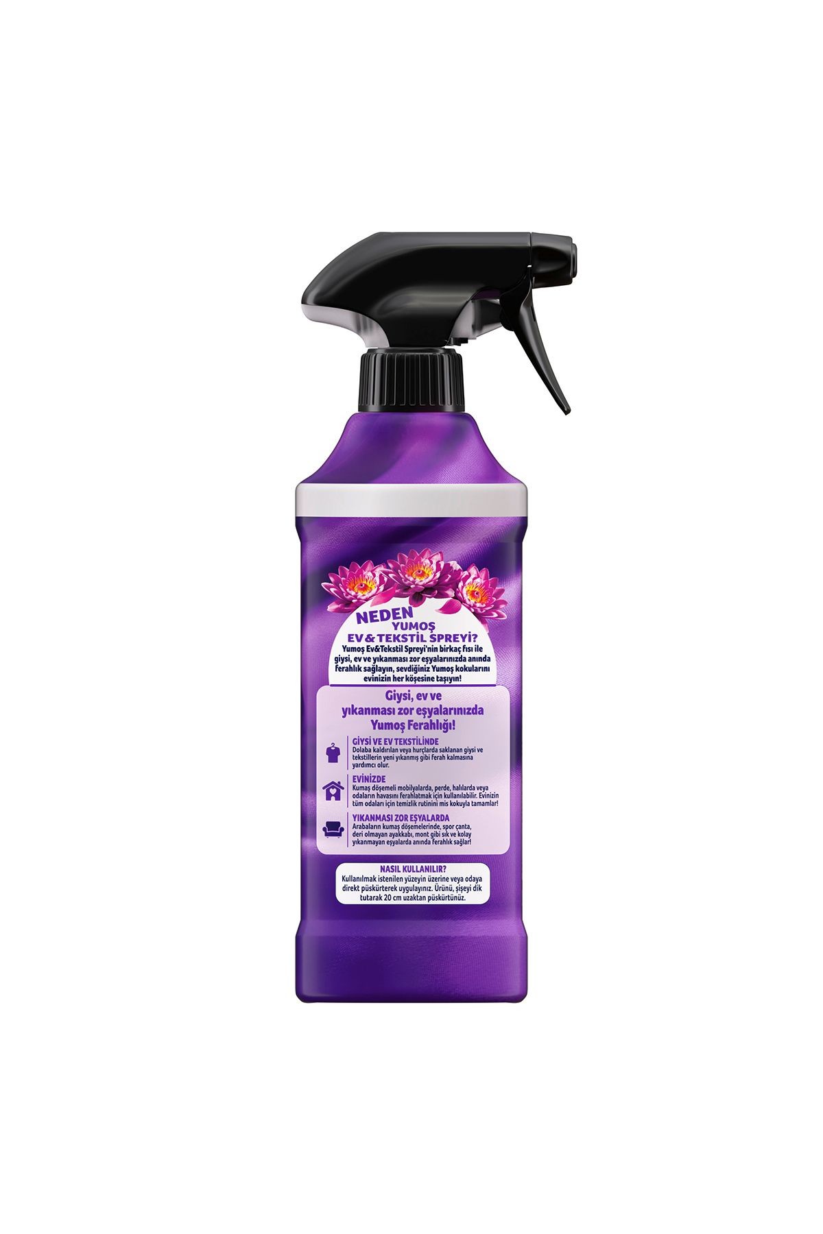 Yumoş Ev veTekstil Spreyi Lotus Yıkanması Zor Eşyalar İçin 450 ml x3