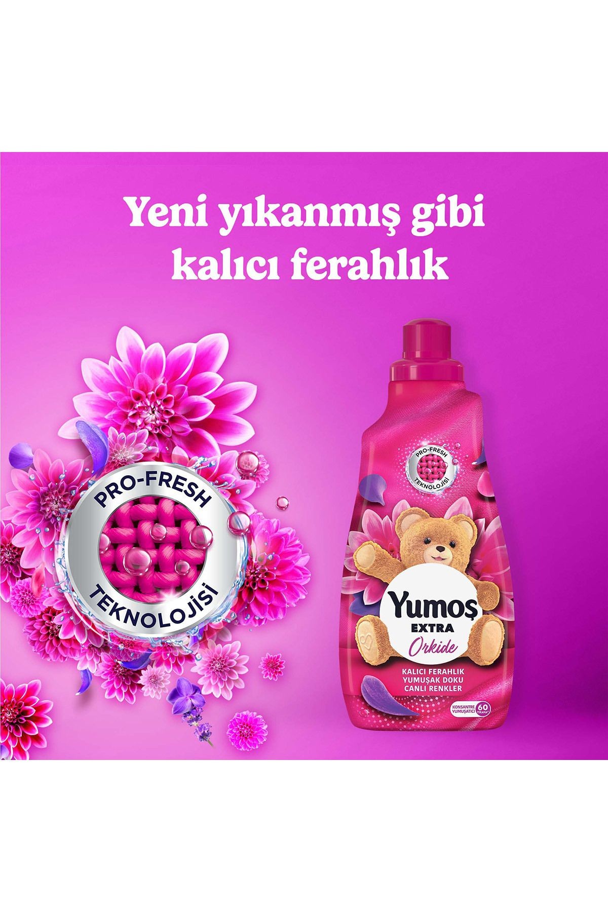 Extra Konsantre Çamaşır Yumuşatıcısı Orkide 1440 ml 60 Yıkama 2 Adet