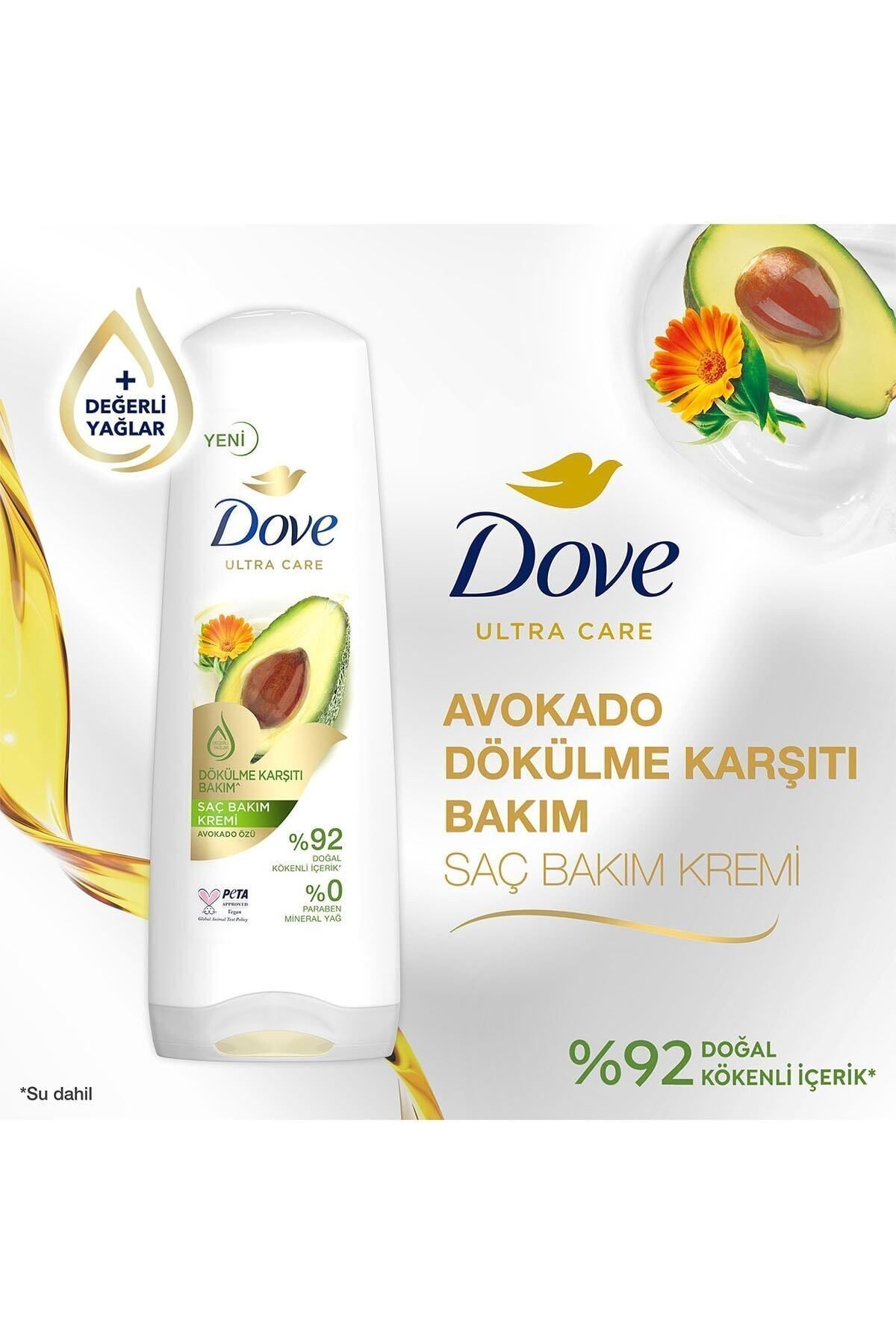 Ultra Care Saç Bakım Kremi Dökülme Karşıtı Bakım Avokado Özü 350 Ml X2 Adet