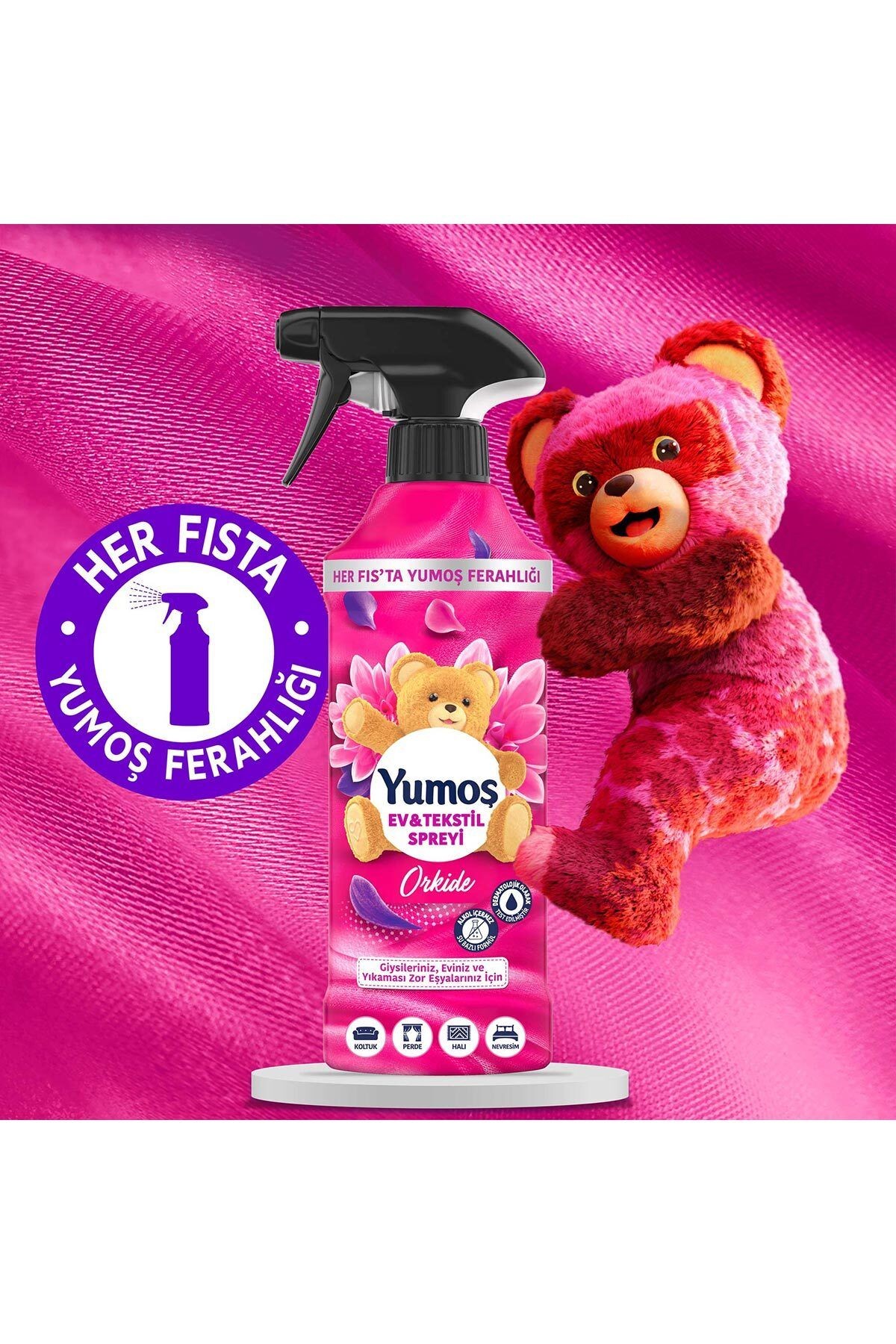 Ev Vetekstil Spreyi Orkide 450 ml X1 Lilyum 450 ml X1 Sakura 450 ml X1