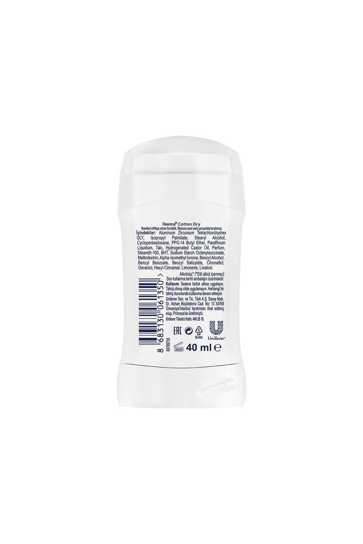 Kadın Stick Deodorant Cotton Dry 40 ml X2