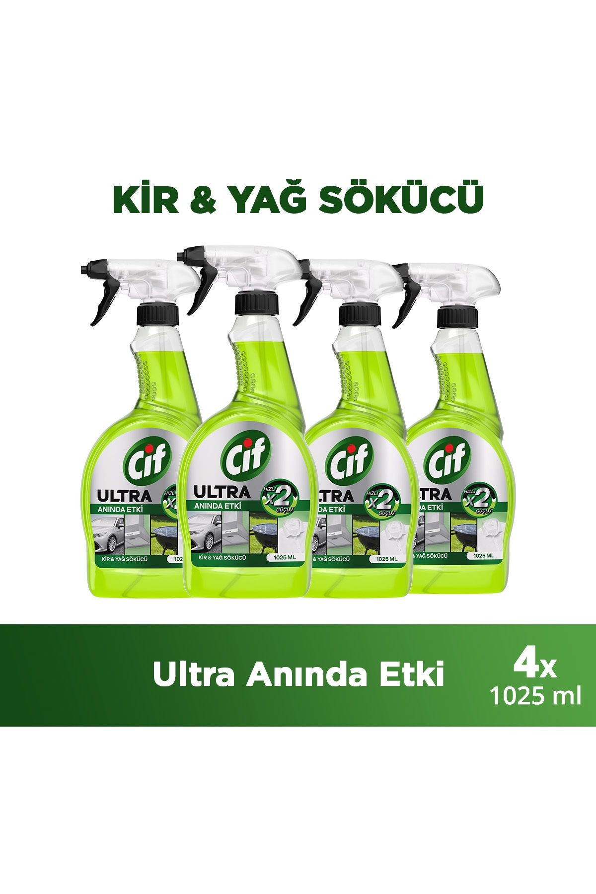 Ultra Anında Etki Kir Ve Yağ Çözücü 1025 ml X4