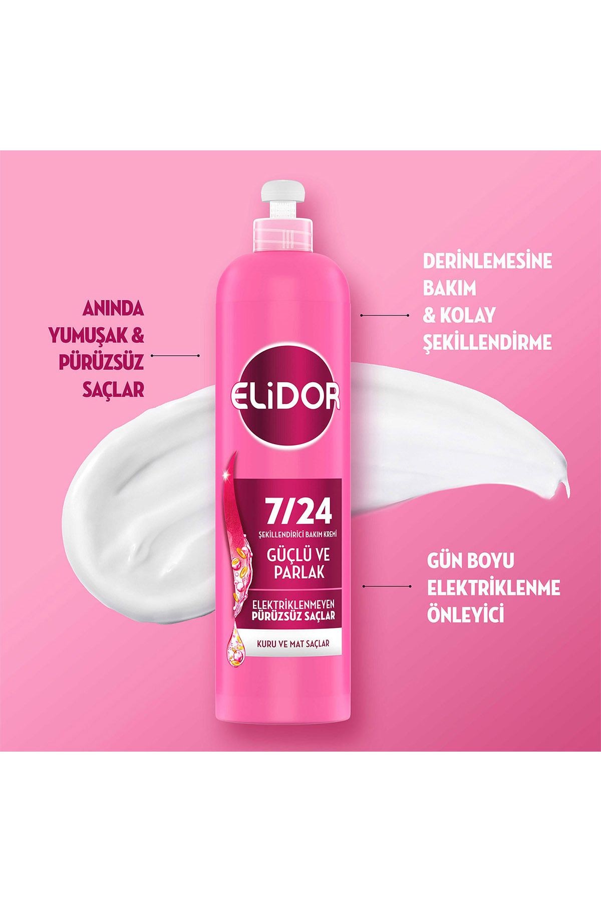 7/24 Şekillendirici Saç Bakım Kremi Güçlü Ve Parlak Kuru Ve Mat Saçlar 240 ml X2