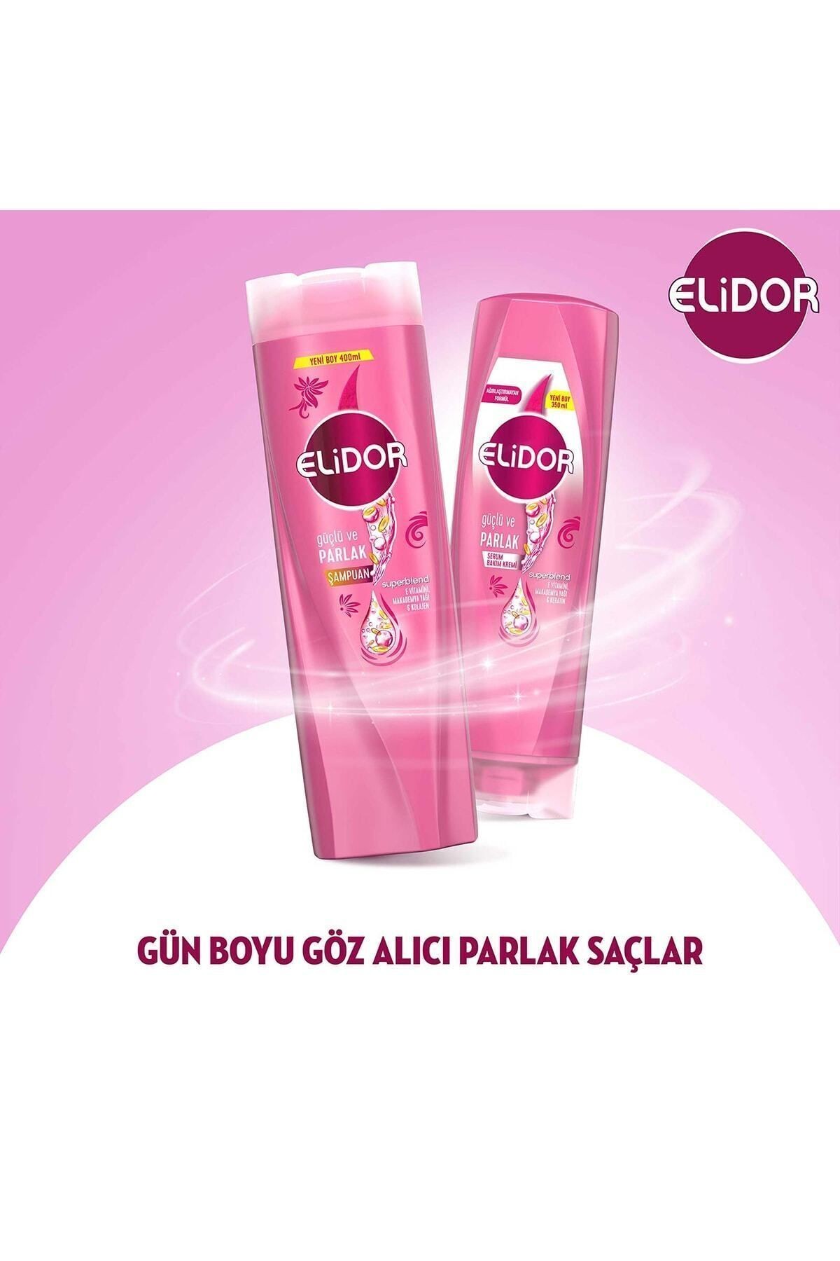Superblend 2'si 1 Arada Şampuan ve Saç Bakım Kremi Güçlü ve Parlak 400 ML x3