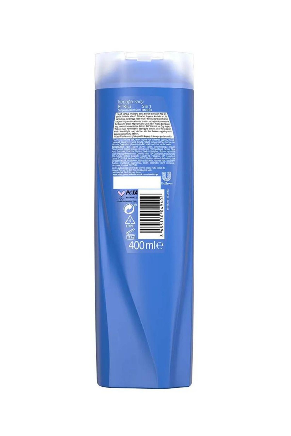 Superblend Şampuan ve Bakım Kremi Kepeğe Karşı Etkili 2'si 1 Arada 400 ml 2 ADET