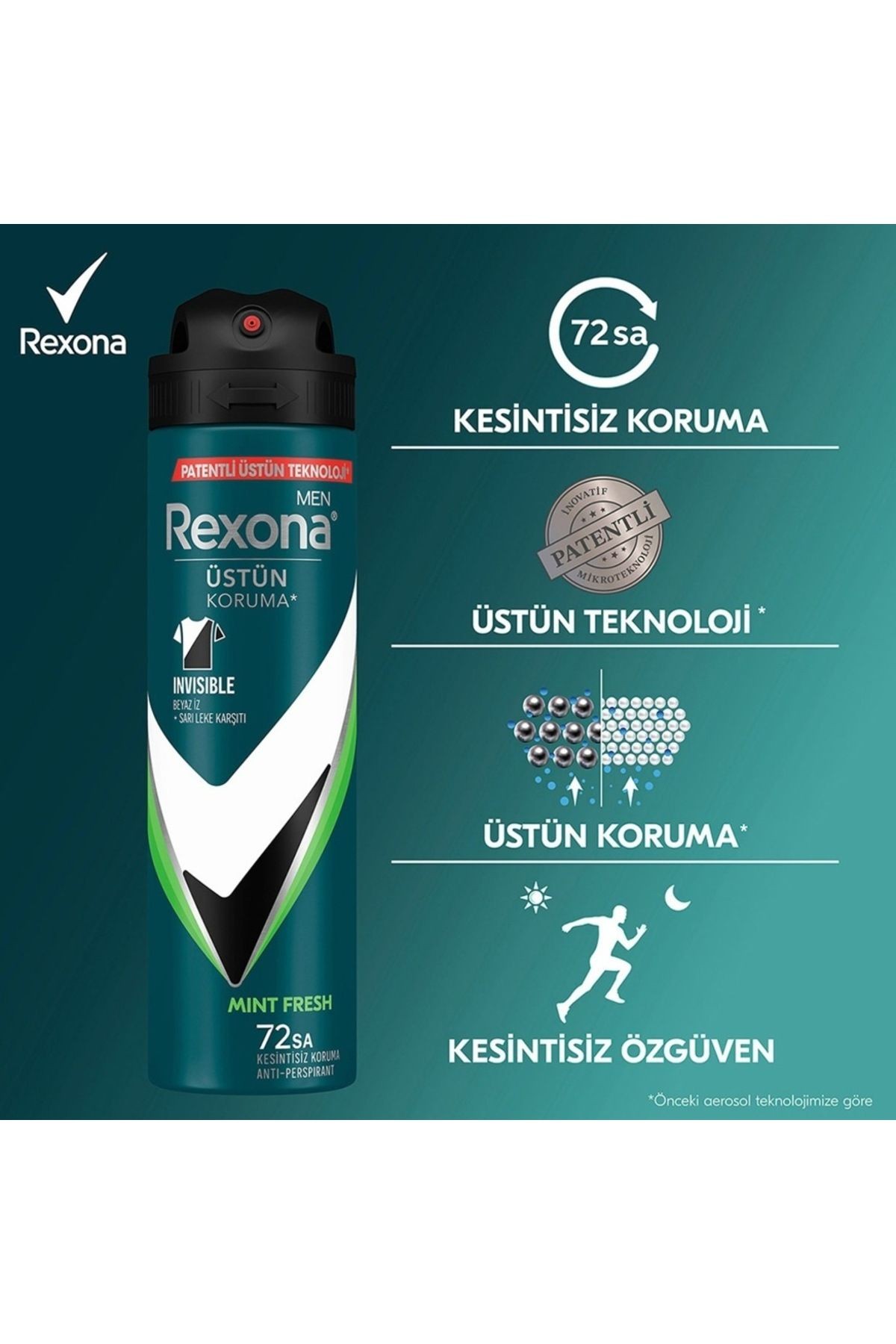 Men Mint Fresh Erkek Sprey Deodorant 3 x 150 ML