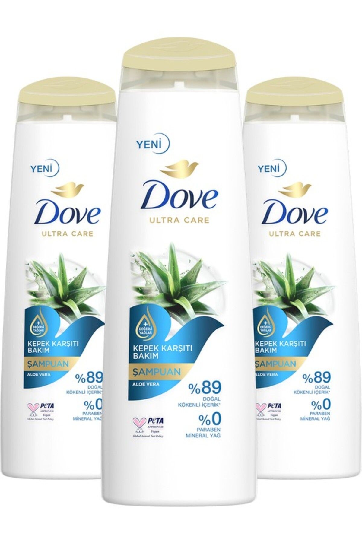 Ultra Care Saç Bakım Şampuanı Kepek Karşıtı Bakım Aloe Vera 400 ml x3