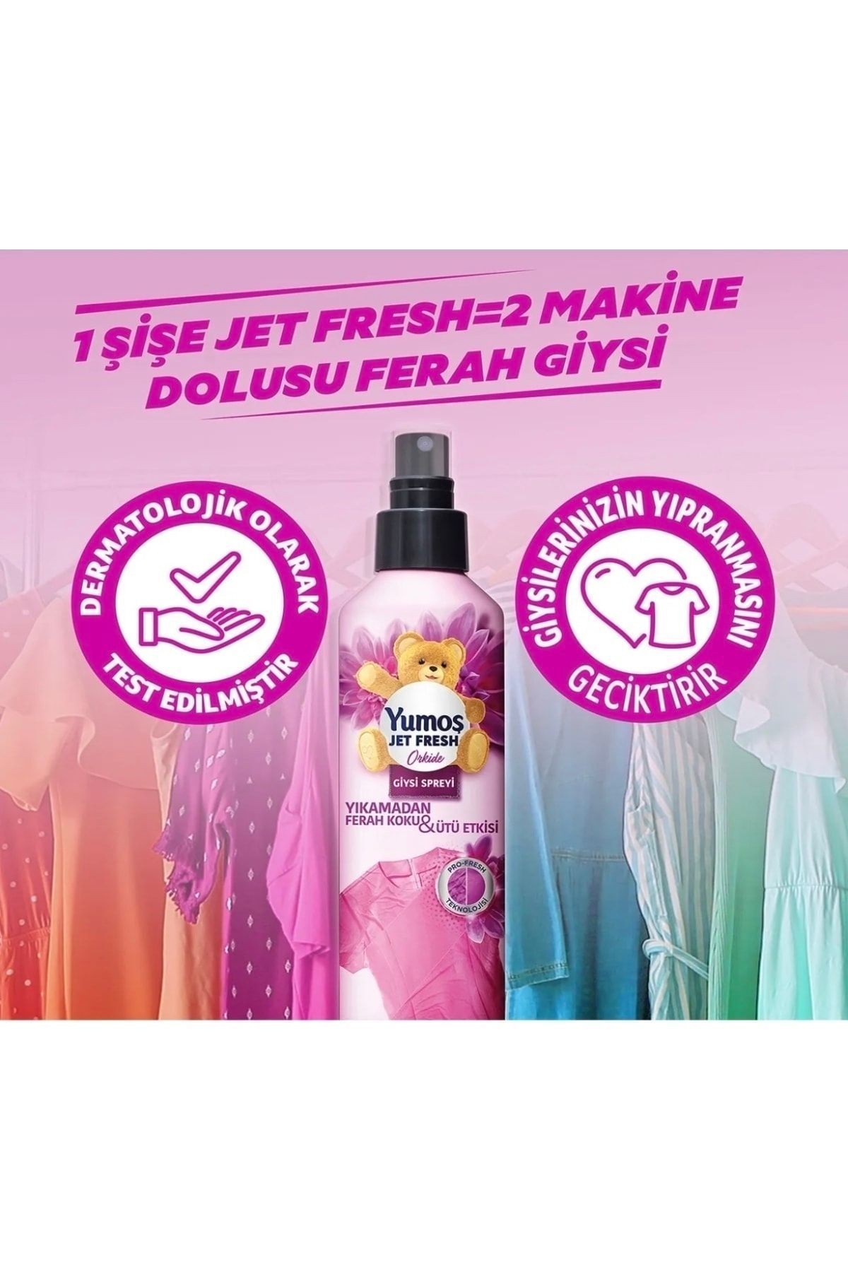 Giysi Spreyi Jet Fresh 200 Ml Orkide X4