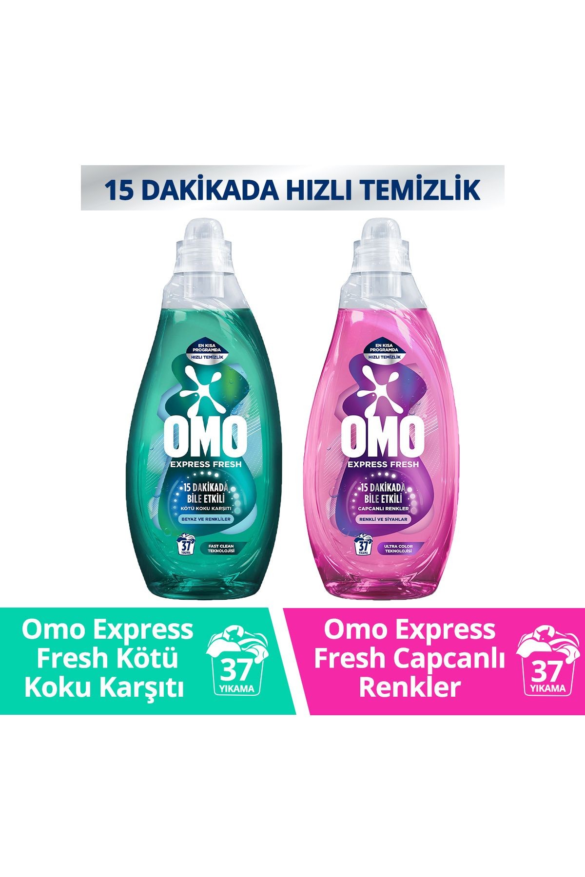 Express Fresh Beyaz Ve Renkliler 1480 ml Renkli Ve Siyah 1480 ml