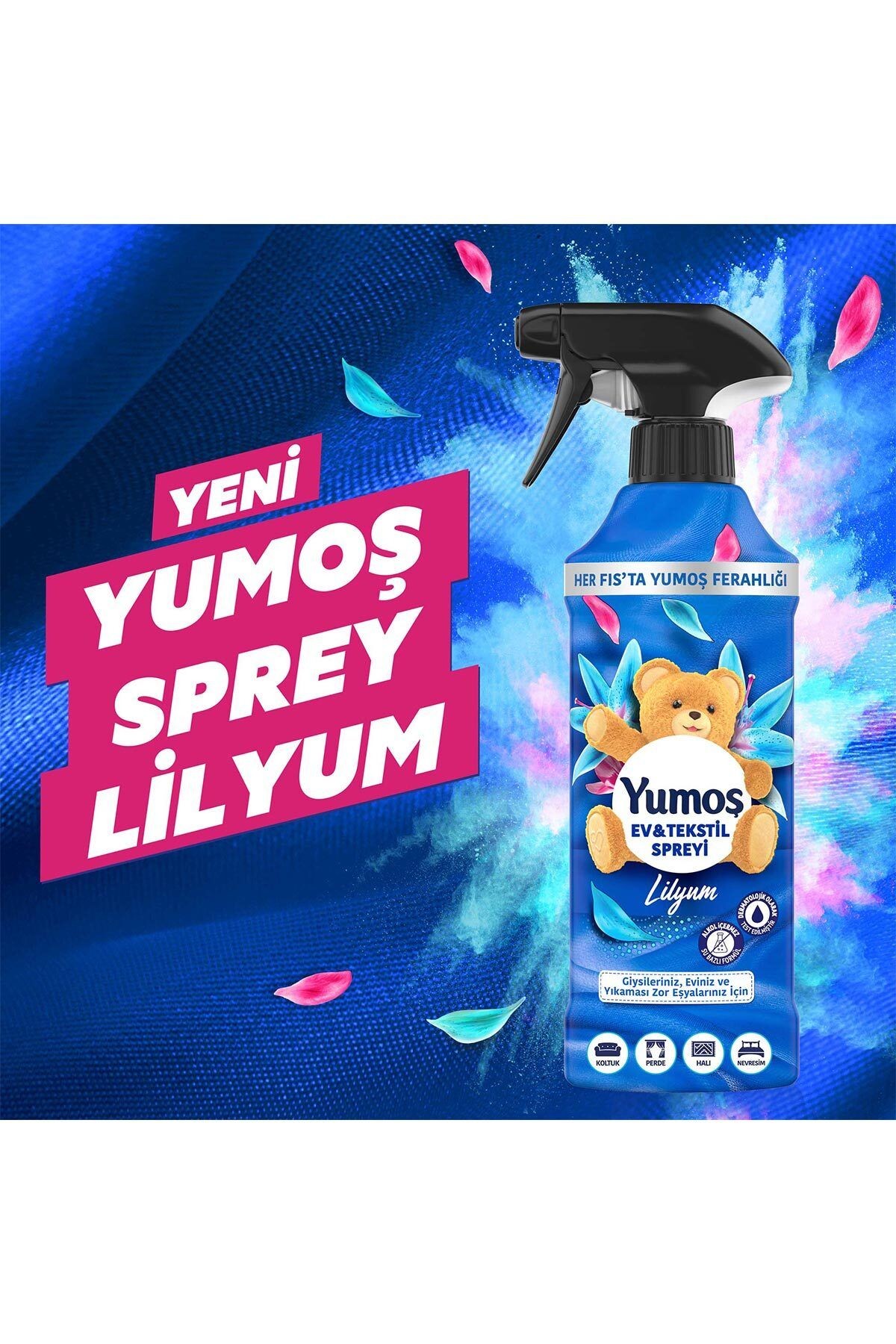 Ev Vetekstil Spreyi Orkide 450 ml X1 Lilyum 450 ml X1 Sakura 450 ml X1