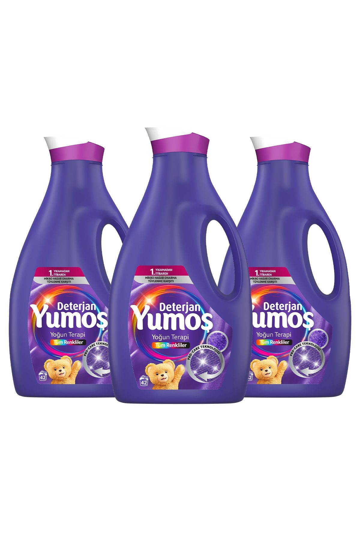 Yumoş Sıvı Deterjan Yoğun Terapi Tüm Renkliler İçin 2520 ml x3