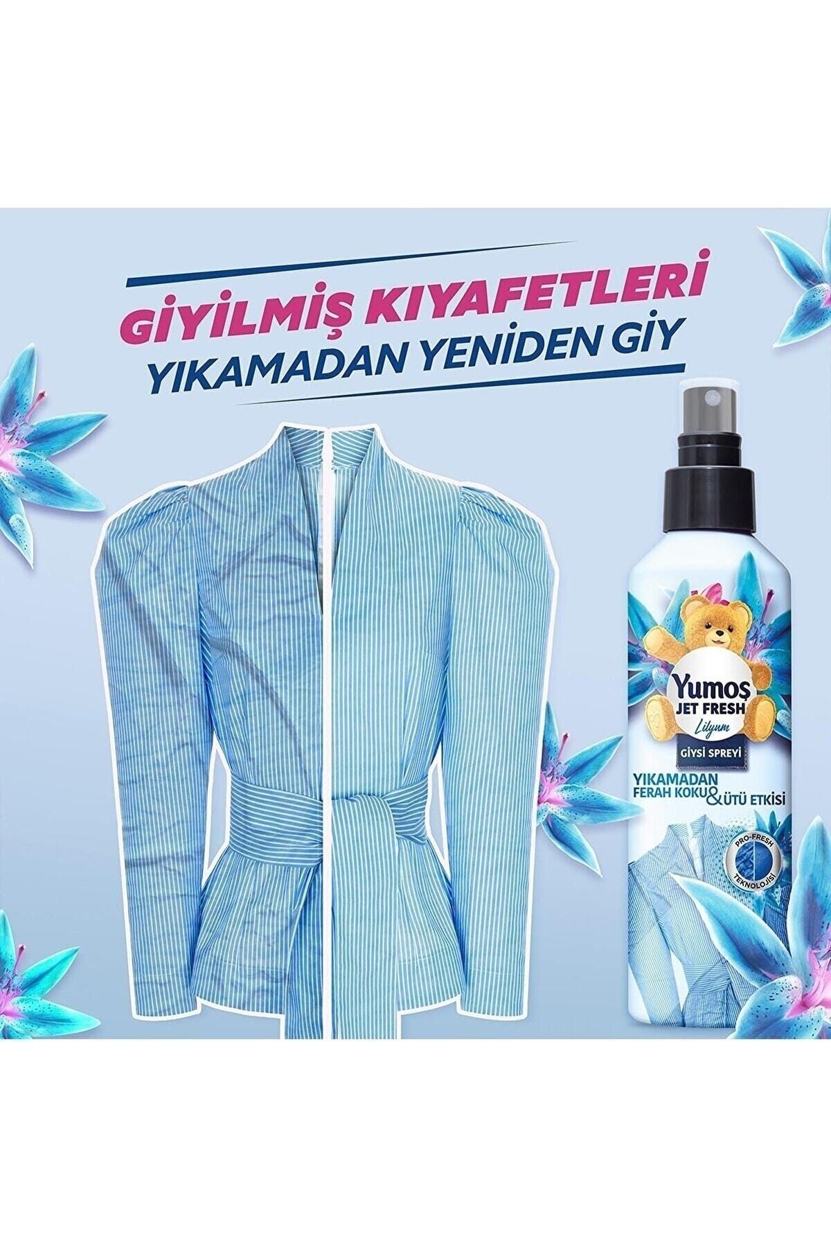 Jet Fresh Giysi Spreyi Lilyum 200 Ml 2 Adet+ Orkide 200 Ml 2 Adet