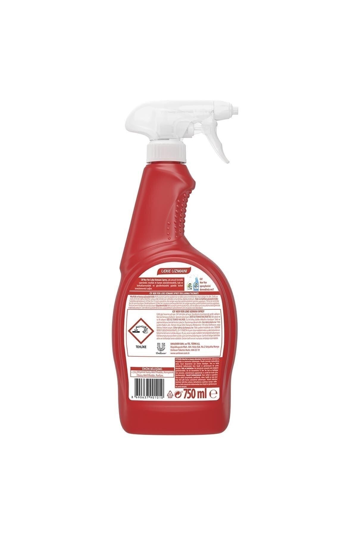 Sprey Yüzey Ve Kumaş Lekeleri Için Leke Uzmanı 750 ml X3