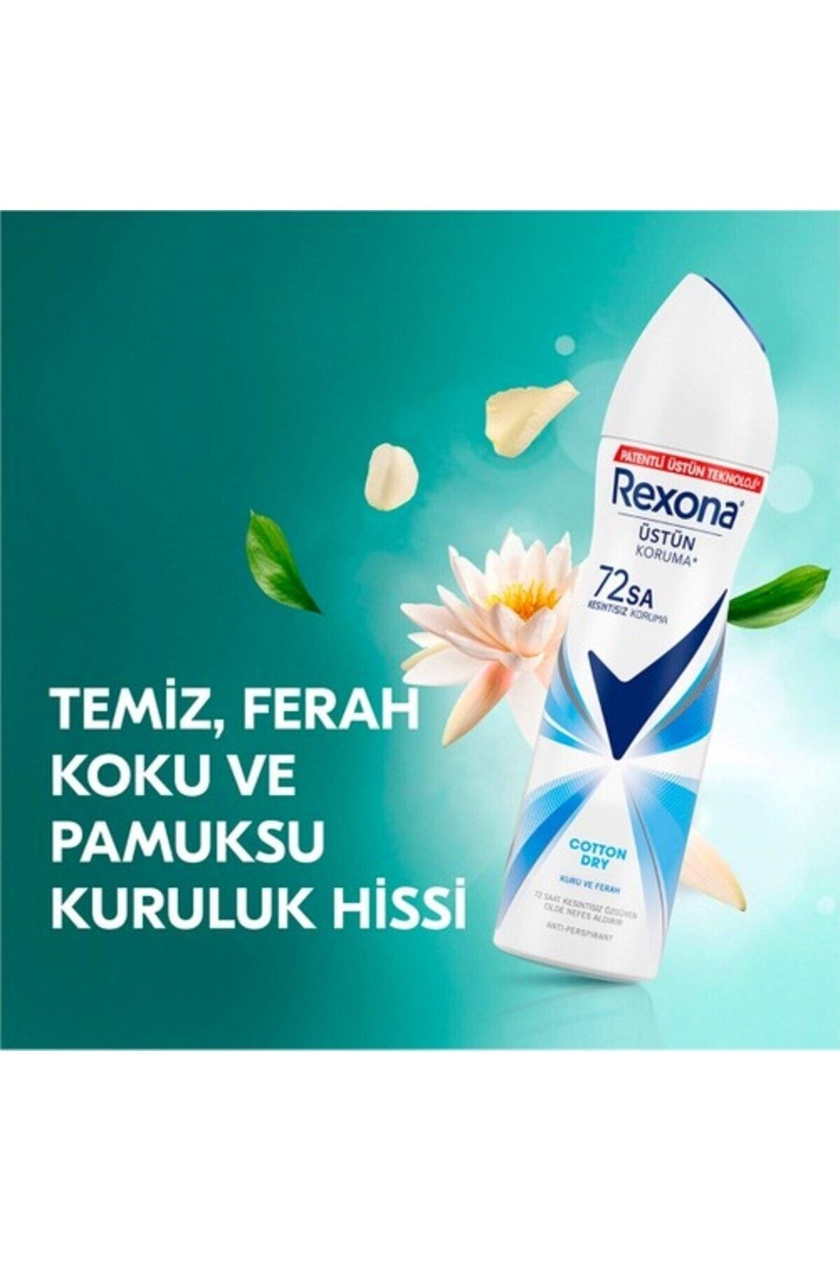 Kadın Sprey Deodorant Cotton Dry 72 Saat Kesintisiz Üstün Koruma 150 ml X3