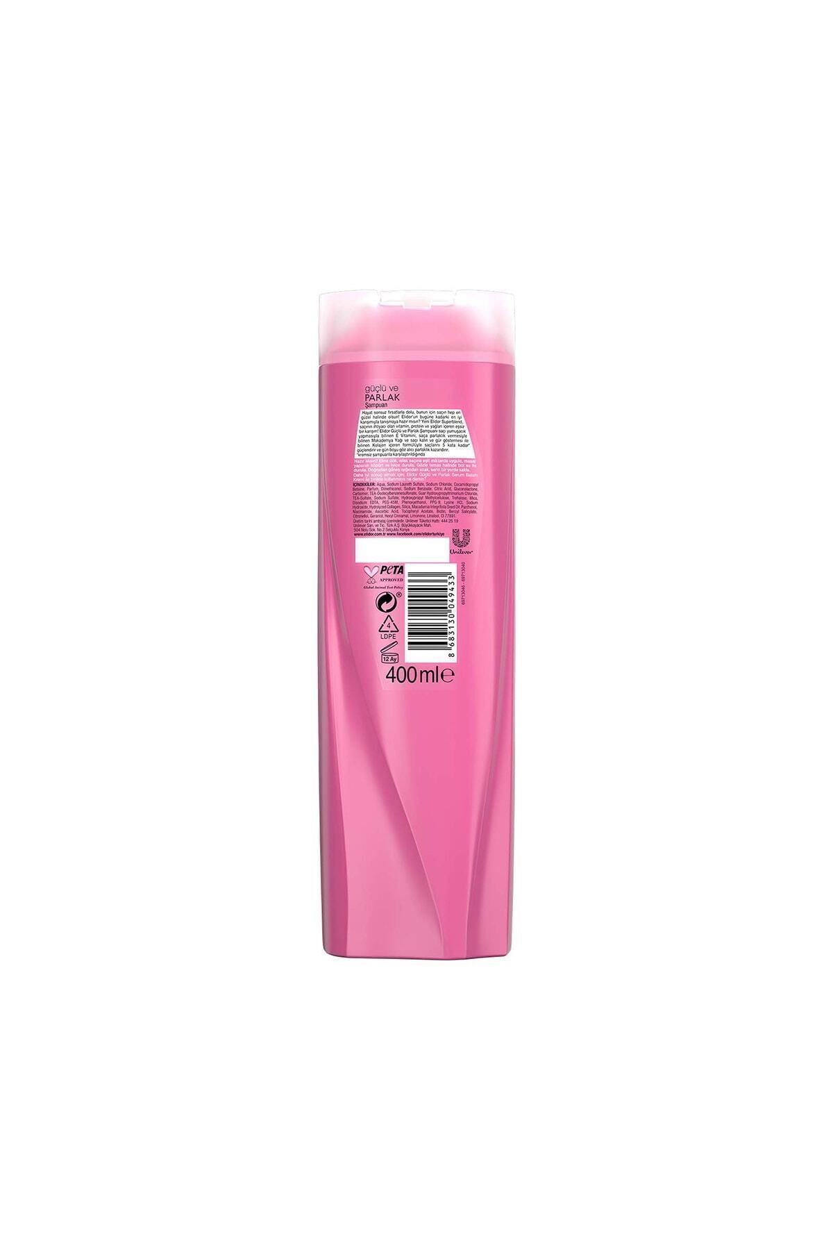 Superblend 2'si 1 Arada Şampuan ve Saç Bakım Kremi Güçlü ve Parlak 400 ML x3