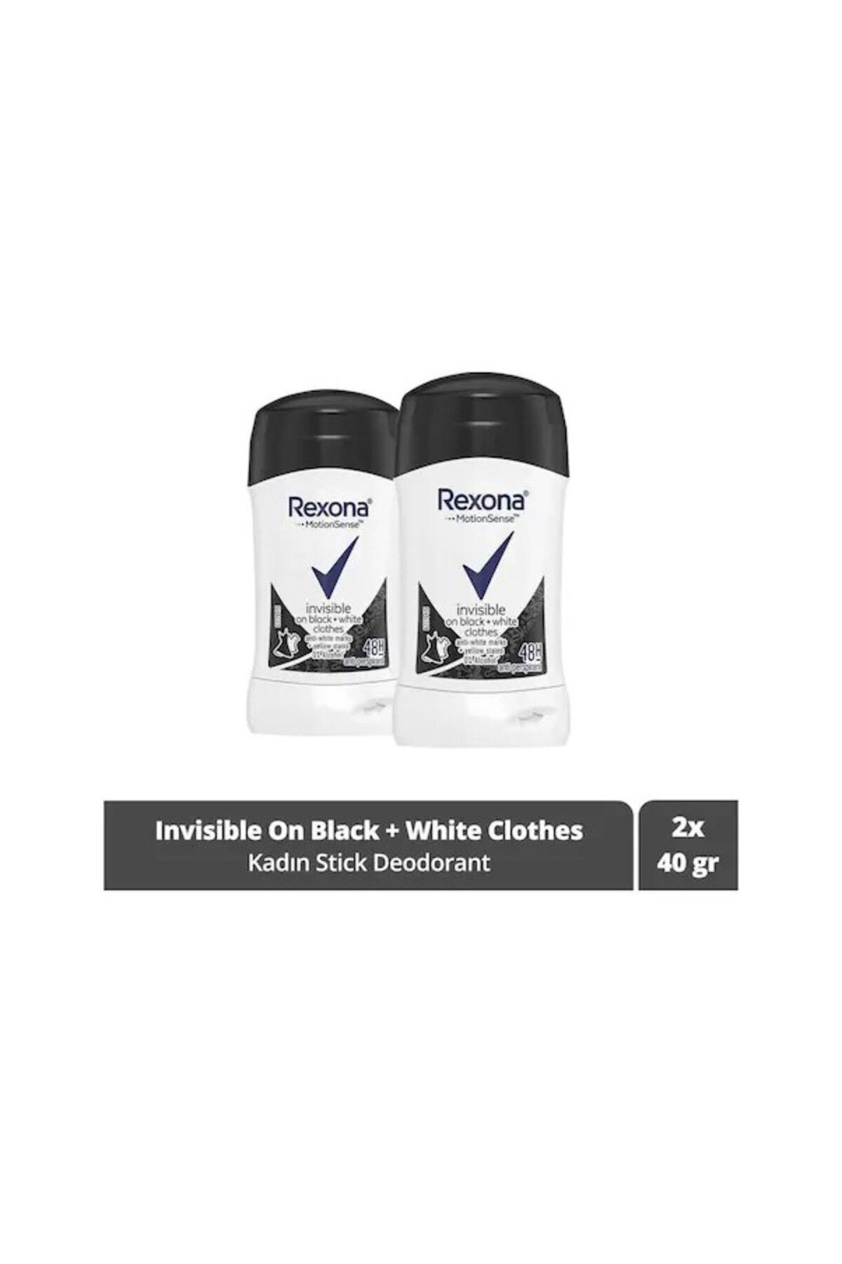 Deodorant Stick Invisible Black & White 40 gr * 2 Adet