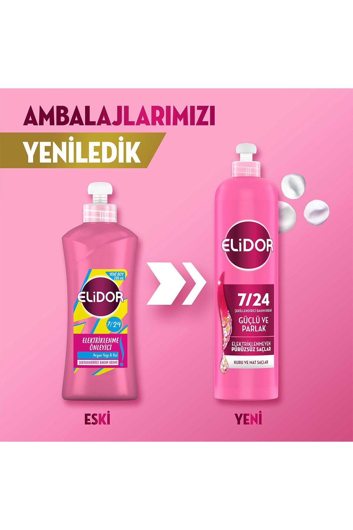 7/24 Şekillendirici Saç Bakım Kremi Güçlü Ve Parlak Kuru Ve Mat Saçlar 240 ml X2