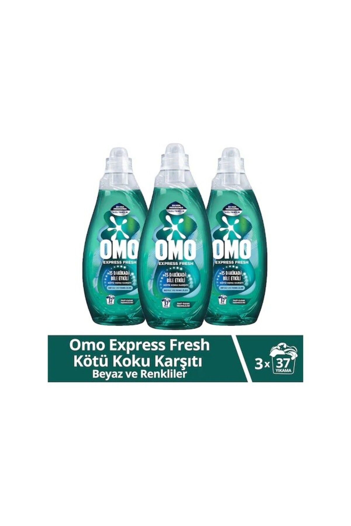 Express Fresh Kötü Koku Karşıtı Beyaz ve Renkliler Sıvı Çamaşır Deterjanı 3 x 1480 ML