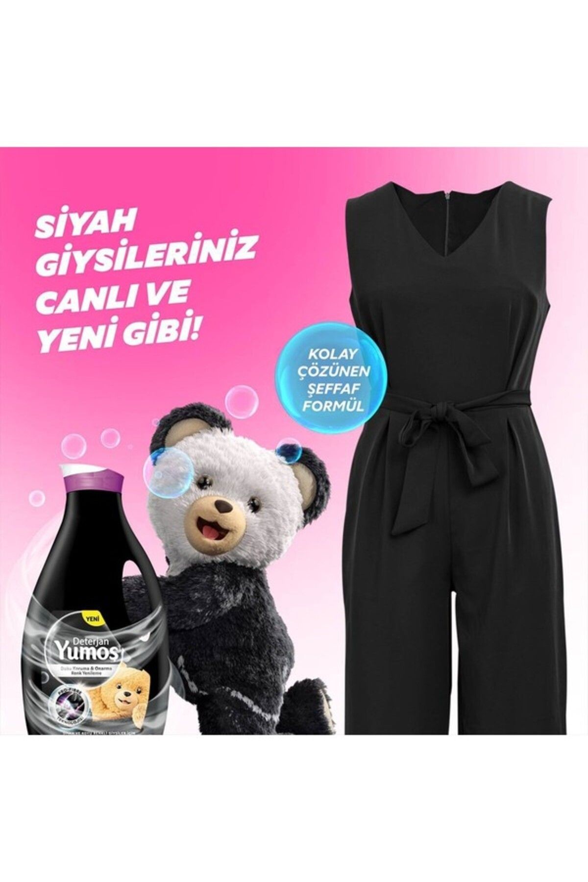 Sıvı Bakım Çamaşır Deterjanı Siyah ve Koyu Renkli Giysiler Için 2520 ml 3 Adet