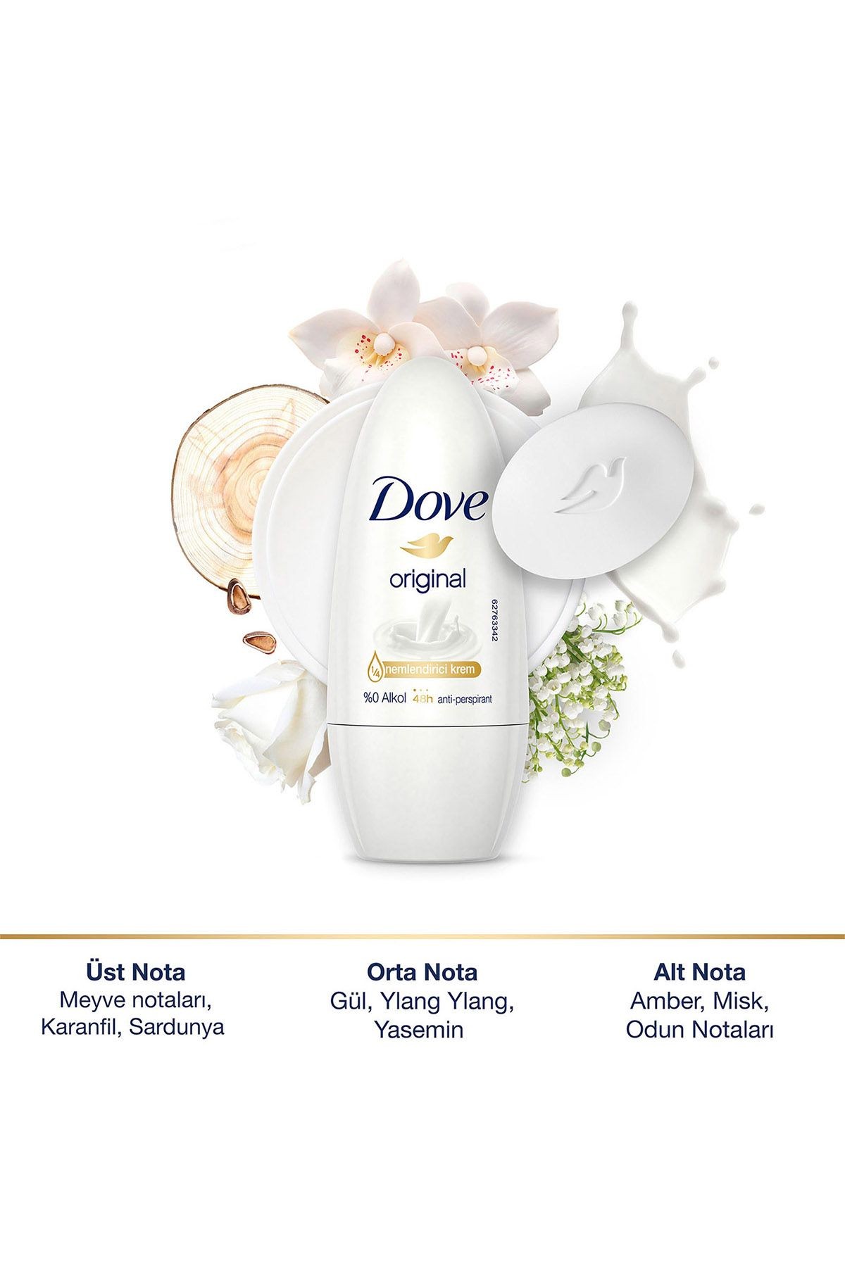 Kadın Roll On Deodorant Original 1/4 Nemlendirici Krem 50ml X2 Adet
