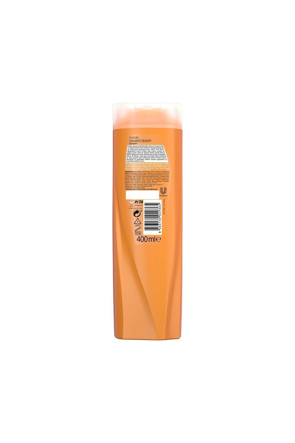 Superblend Saç Bakım Şampuanı Anında Onarıcı Bakım C Vitamini Keratin Seramid 400 ml x3 Adet