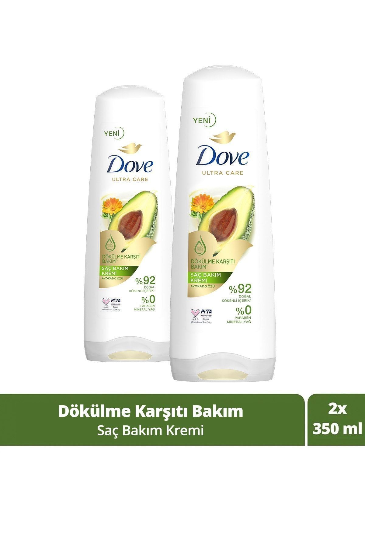 Ultra Care Saç Bakım Kremi Dökülme Karşıtı Bakım Avokado Özü 350 Ml X2 Adet