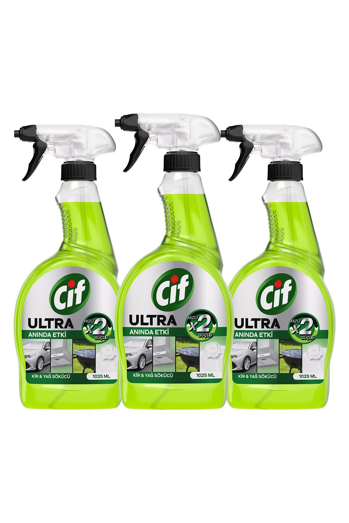 Ultra Anında Etki Kir Ve Yağ Çözücü 1025 ml X3