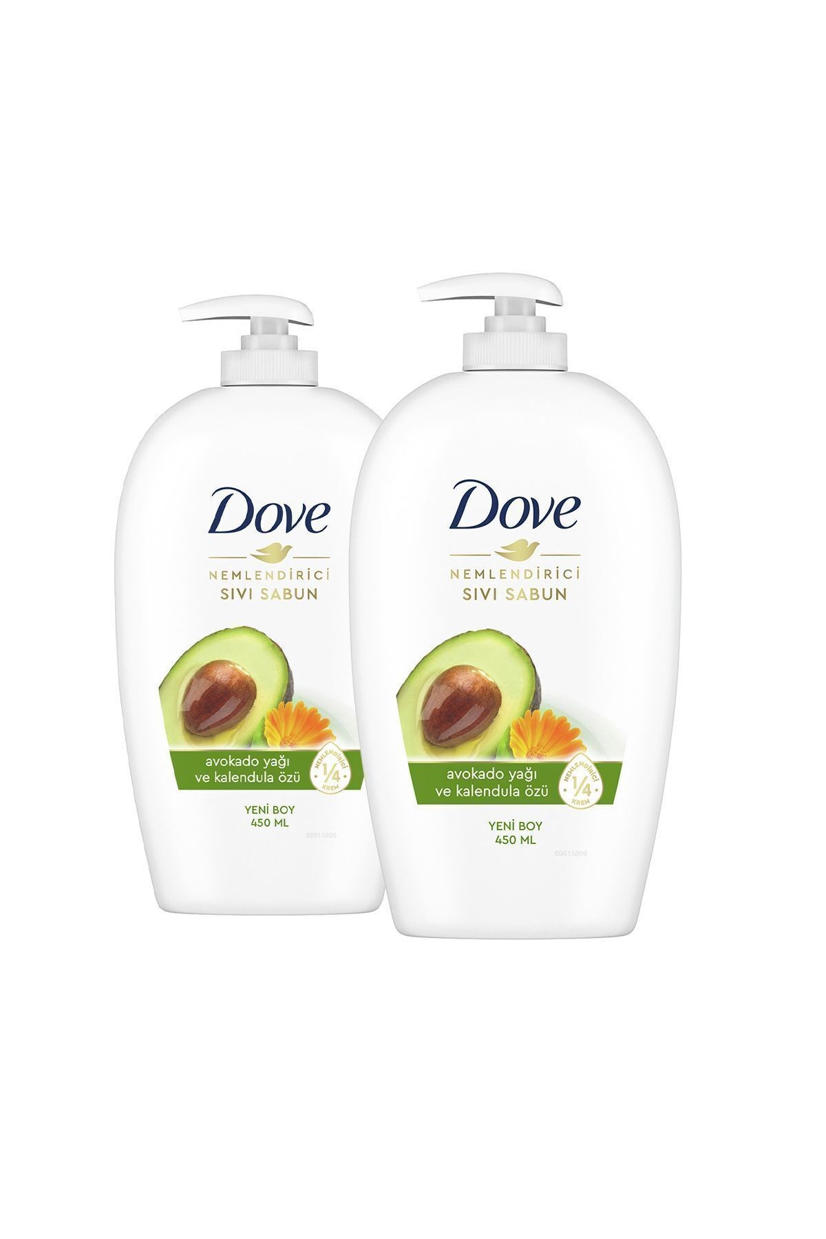 Nemlendirici Sıvı Sabun Avokado Yağı Ve Kalendula Özü 450 ml X2 Adet