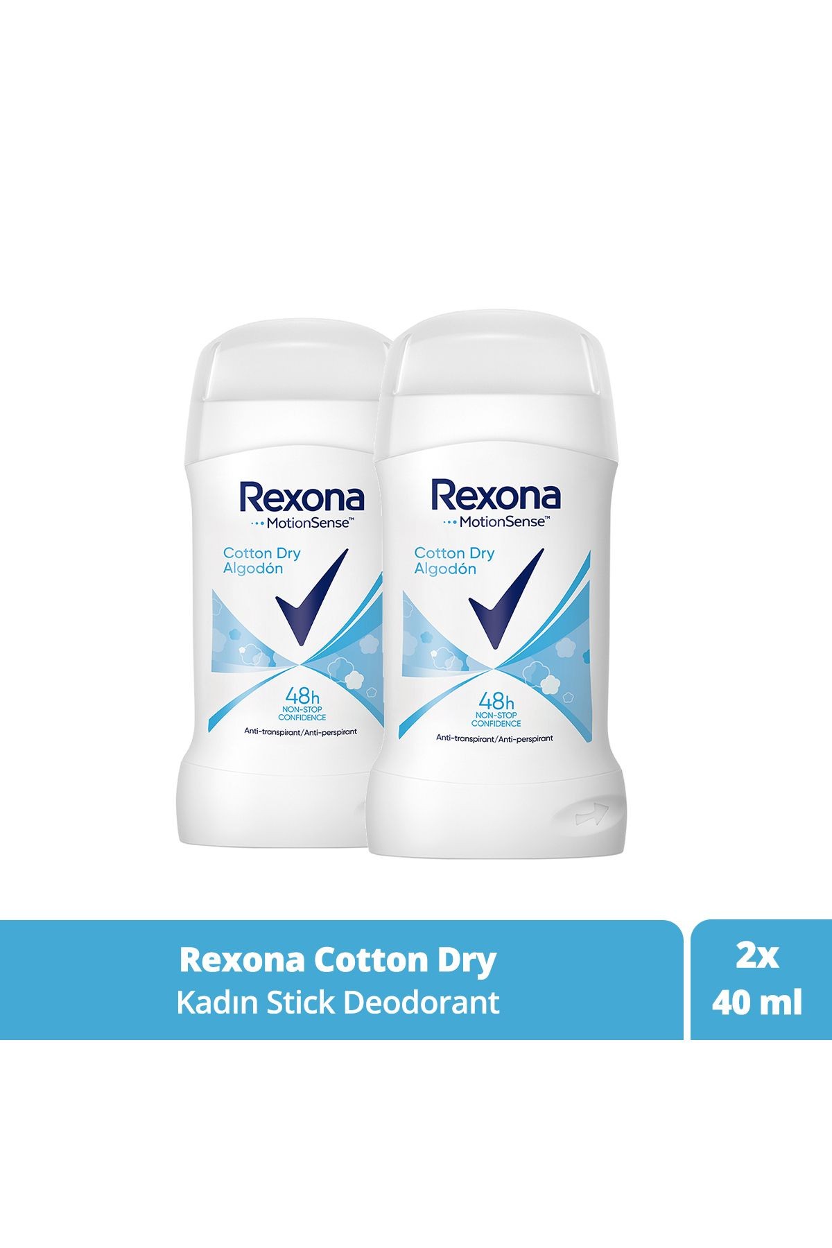 Kadın Stick Deodorant Cotton Dry 40 ml X2