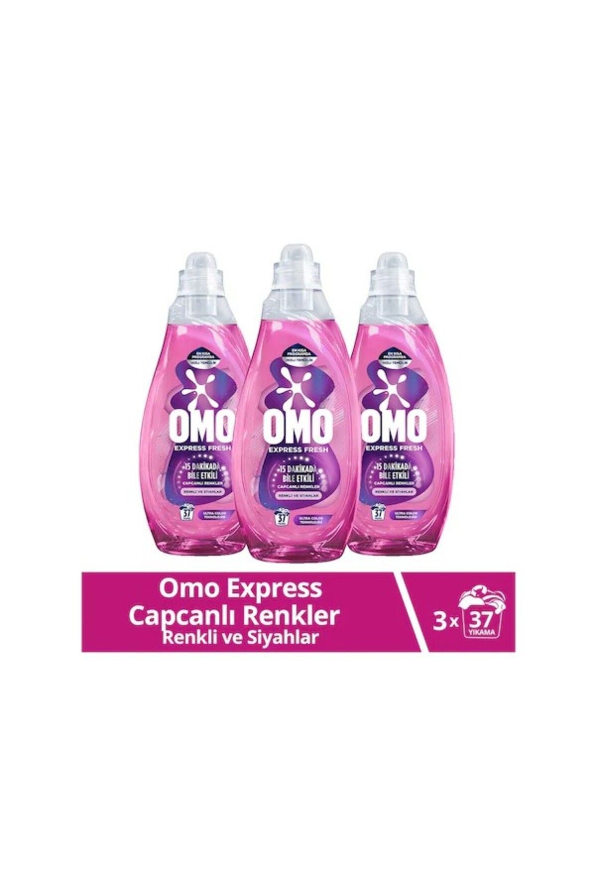 Express Fresh Capcanlı Renkler Renkli ve Siyahlar Sıvı Çamaşır Deterjanı 3 x 1480 ML