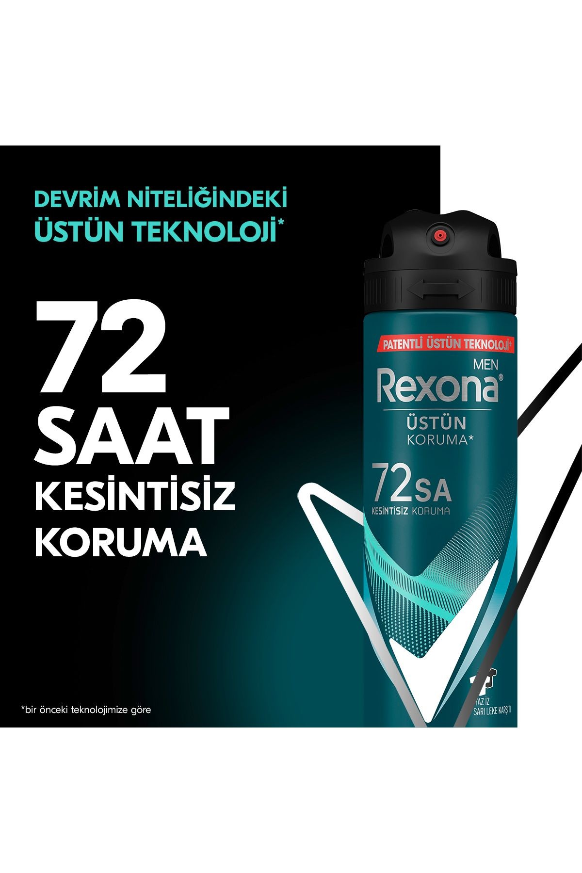 Men Erkek Sprey Deodorant Invisible Ocean Deep 72 Saat Kesintisiz Üstün Koruma 150 ml X3