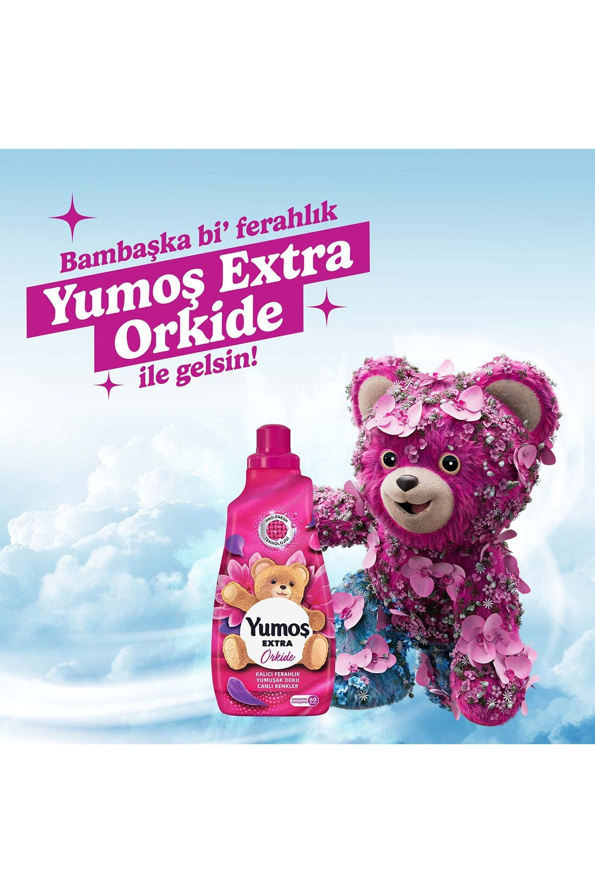 Extra Konsantre Çamaşır Yumuşatıcısı Orkide 1440 ml 60 Yıkama 2 Adet