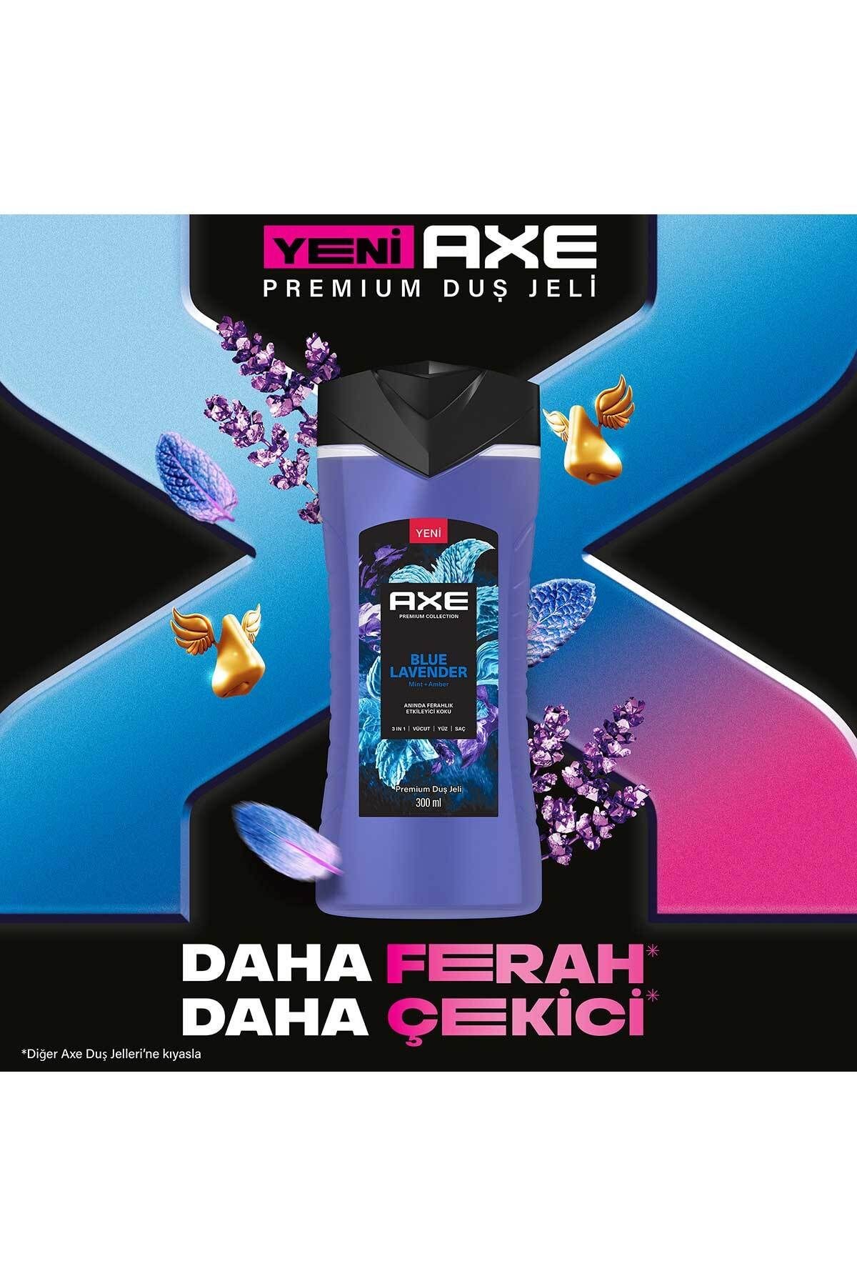Premium Collection Duş Jeli Blue Lavender 3 In 1 Vücut Saç Yüz 300 ml X3