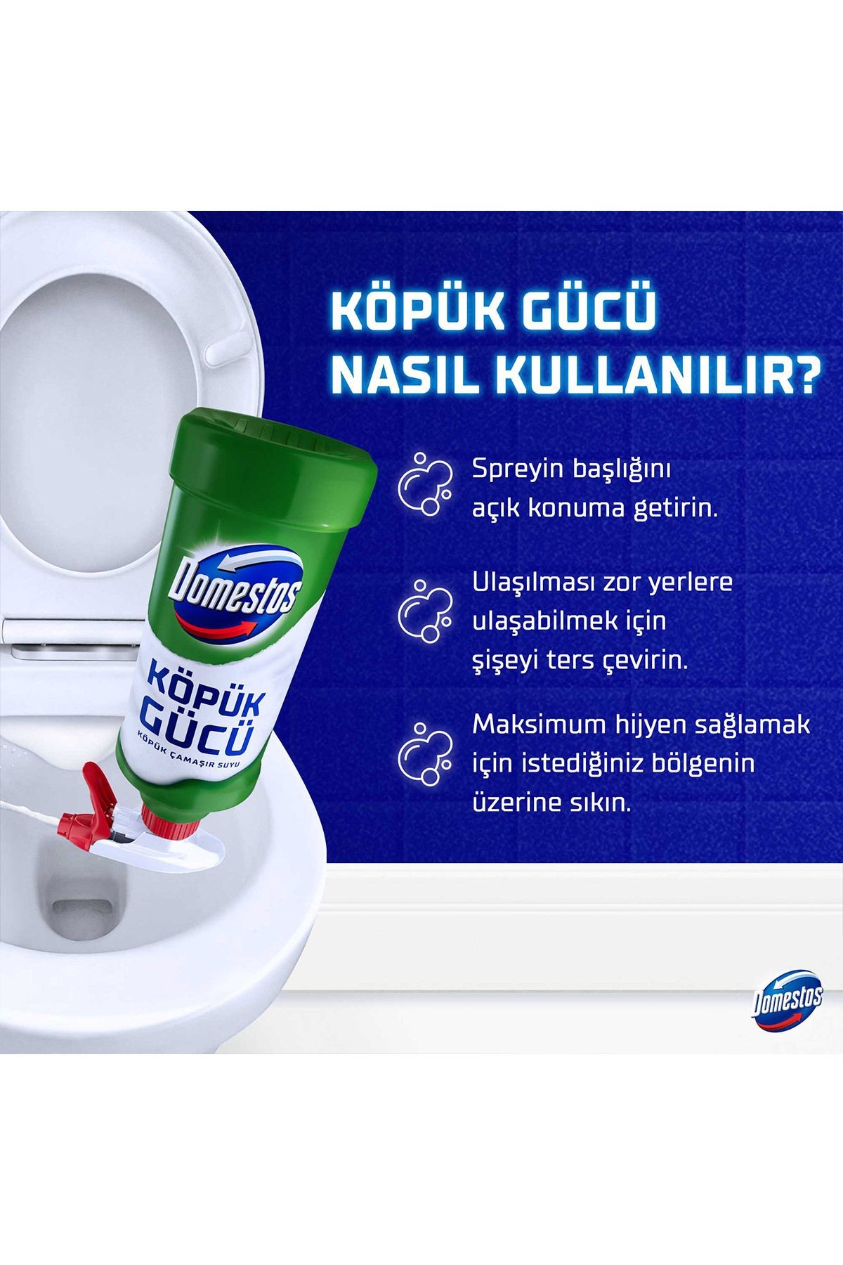Köpük Gücü Köpük Çamaşır Suyu Çam Ferahlığı 450 ml X3
