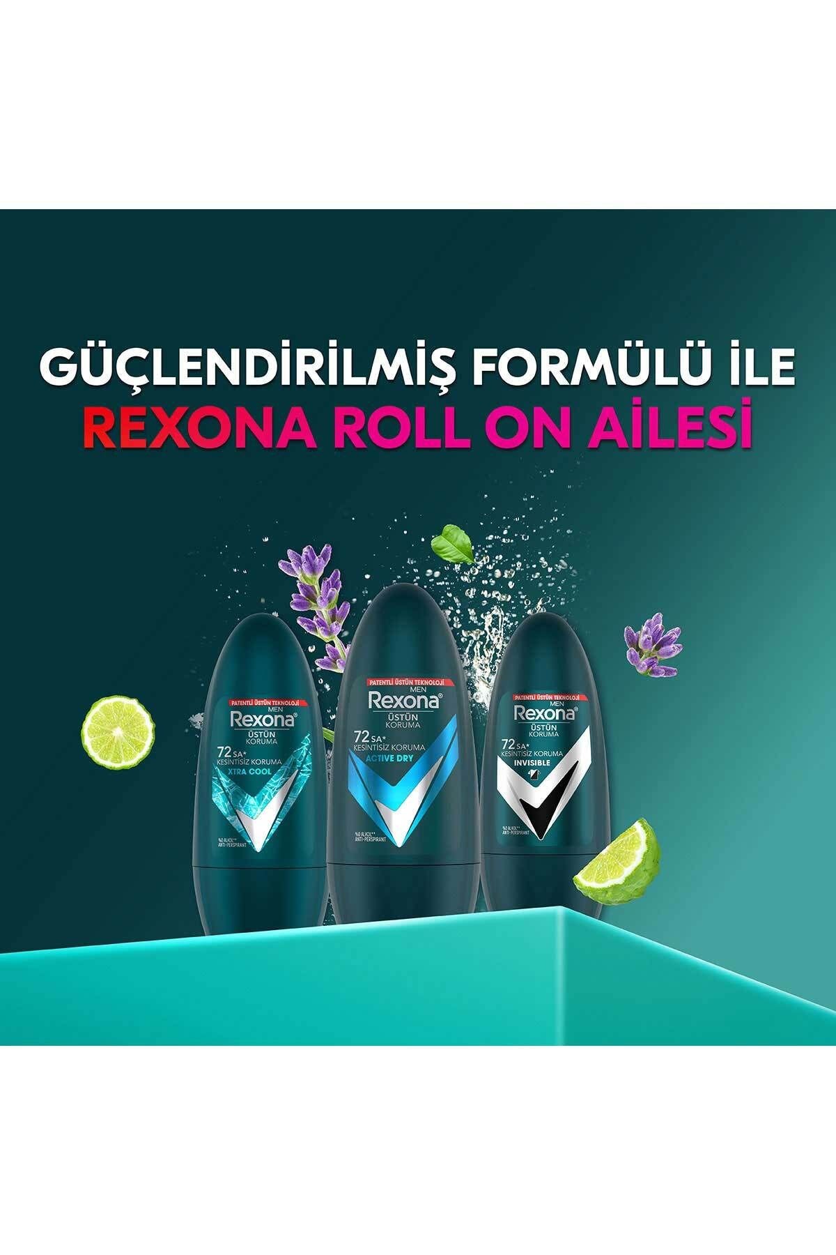 Üstün Koruma Erkek Roll On Deodorant Active Dry 72 Saat Kesintisiz Koruma 50 ml X2