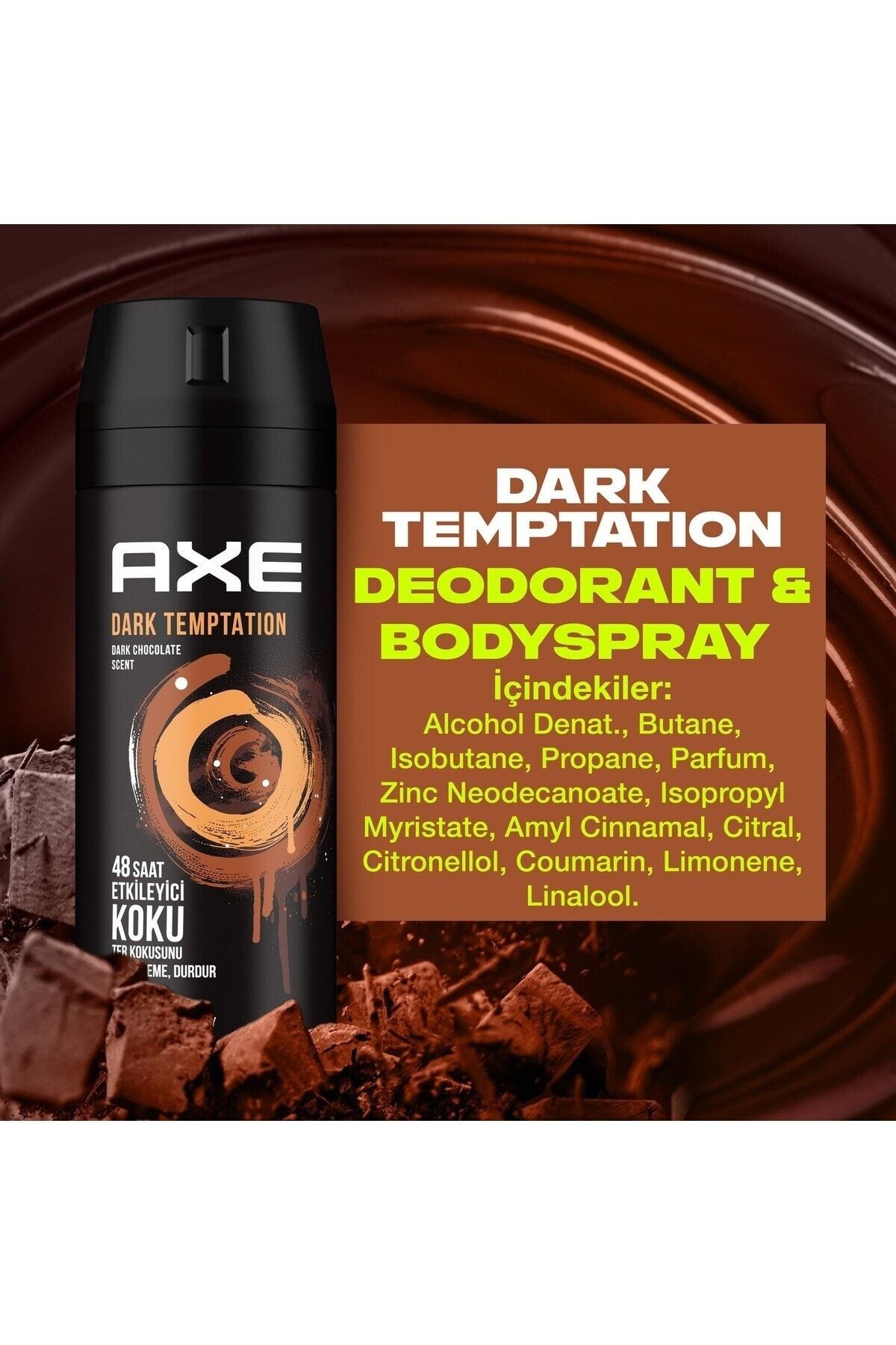 Dark Temptation Erkek Sprey Deodorant 150 Ml (3 Adet)