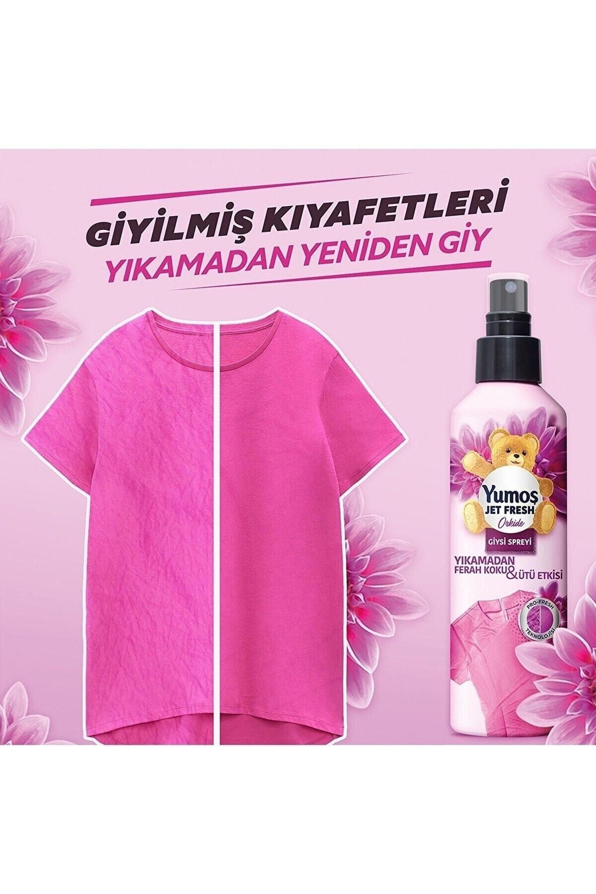 Jet Fresh Giysi Spreyi Lilyum 200 Ml 2 Adet+ Orkide 200 Ml 2 Adet