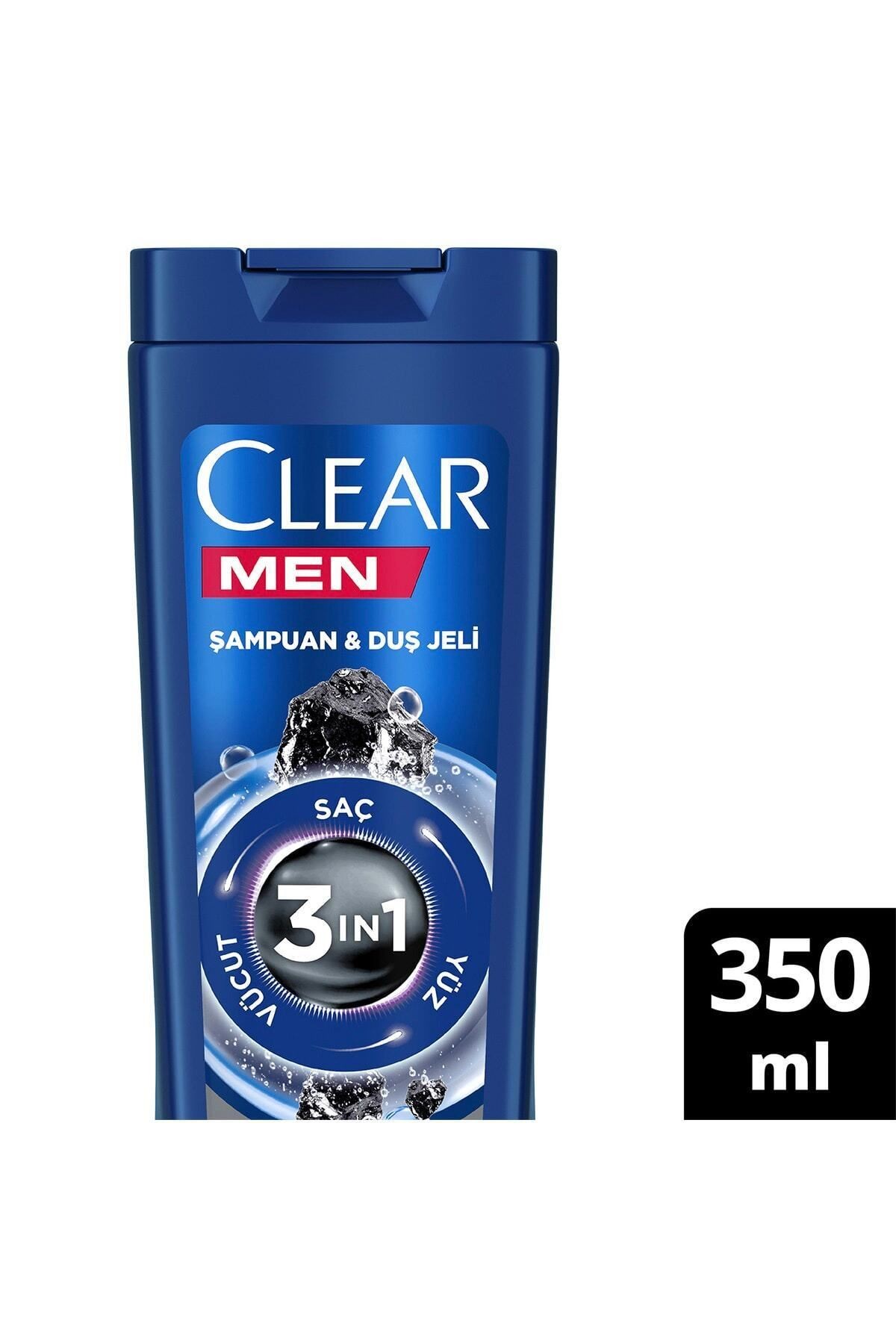 350 ml Men Şampuan 3 In 1 Kömür