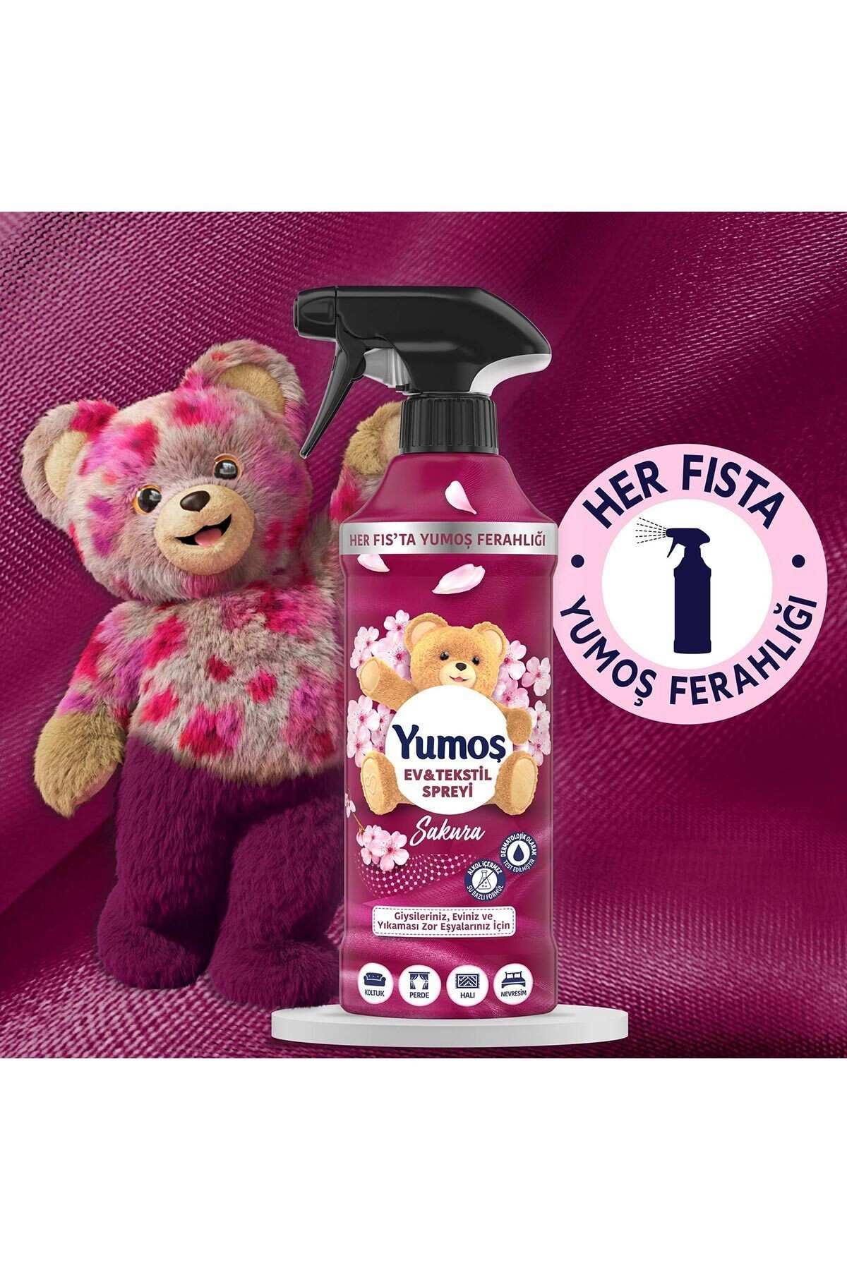 Ev Vetekstil Spreyi Orkide 450 ml X1 Lilyum 450 ml X1 Sakura 450 ml X1