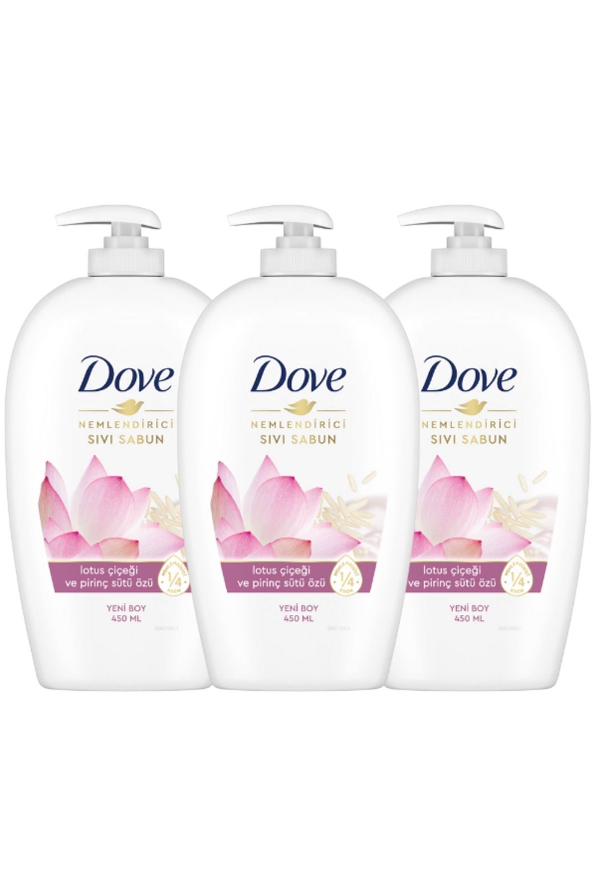 Nemlendirici Sıvı Sabun Lotus Çiçeği Ve Pirinç Sütü Özü 450 Ml x 3 Adet