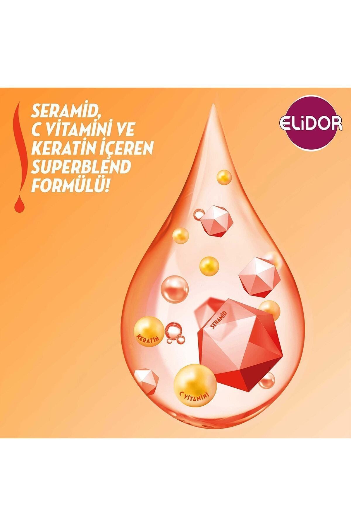 Superblend Saç Bakım Şampuanı Anında Onarıcı Bakım C Vitamini Keratin Seramid 400 ml x3 Adet