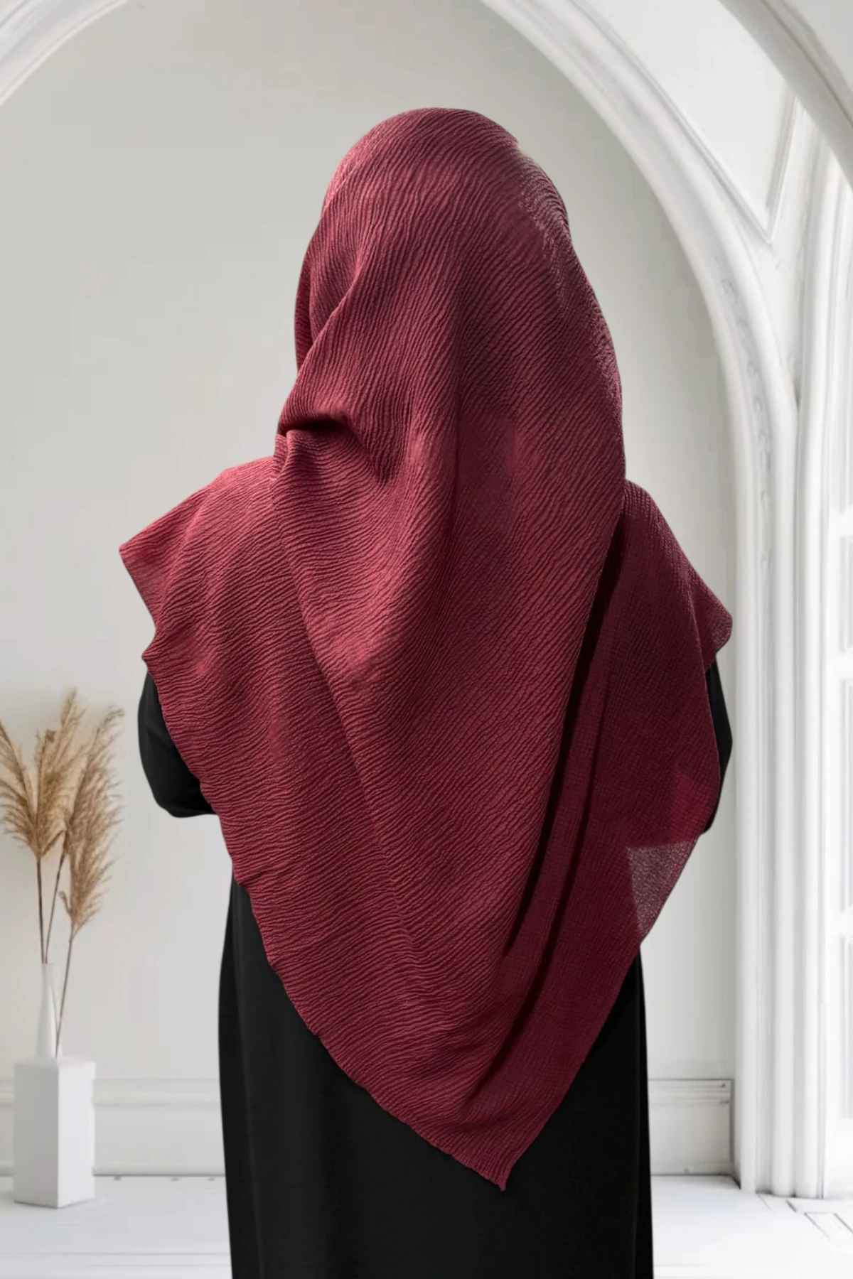 Mio Jazz Büyük Boy Eşarp  120*120 - Bordo