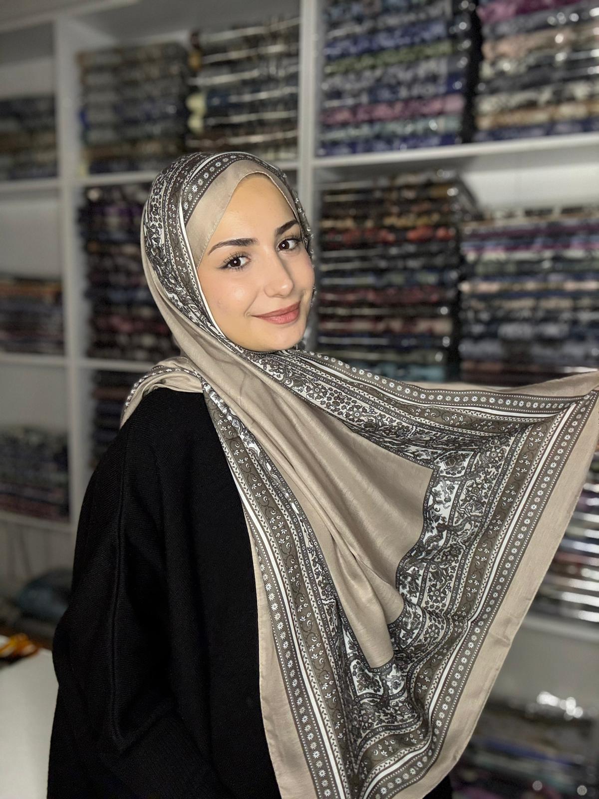 Bohem Pamuk Şal - Bohem Vizon