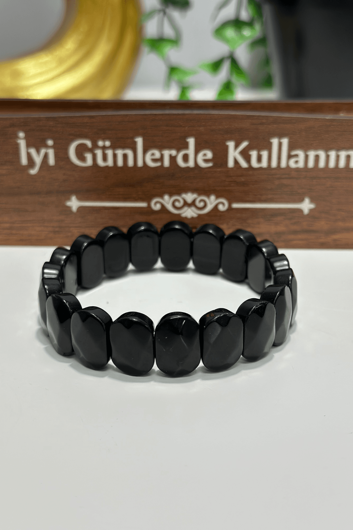 Rolex Serisi Obsidyen Doğal Taş Bileklik – Gece Zırhı