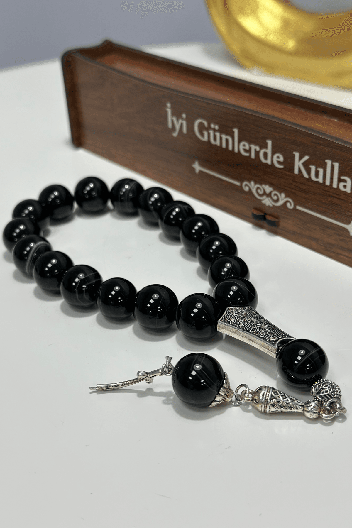 17’lik Akik Taşı Tesbih (14 mm)
