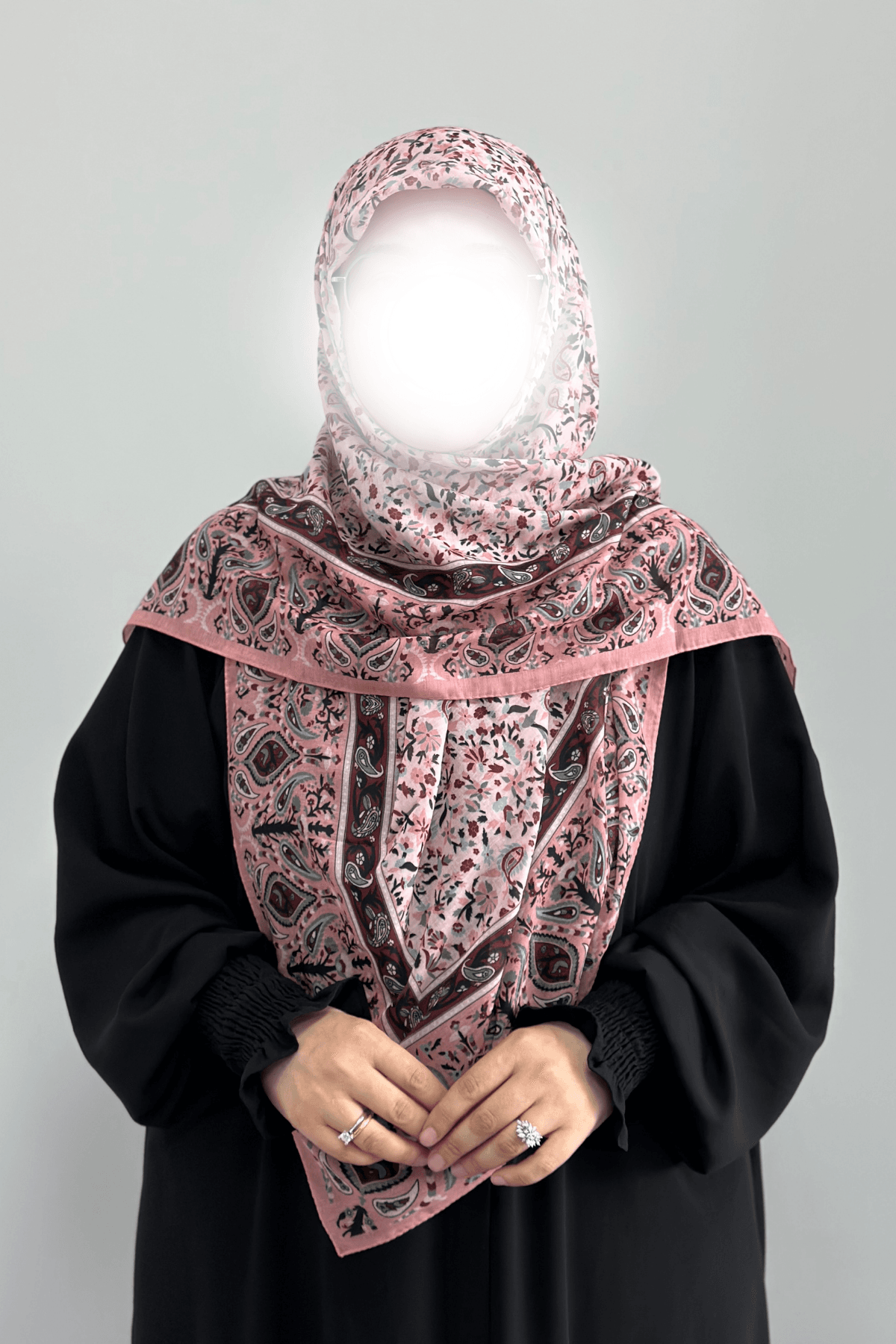 120x120 Büyük Boy Eşarp Pamuk Soft Etnik Desenli
