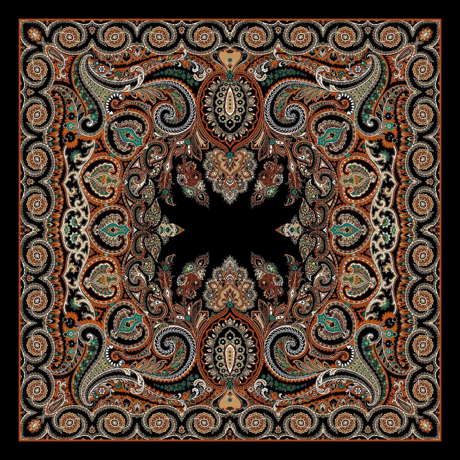 120x120 Büyük Boy Eşarp Desenli Pamuklu