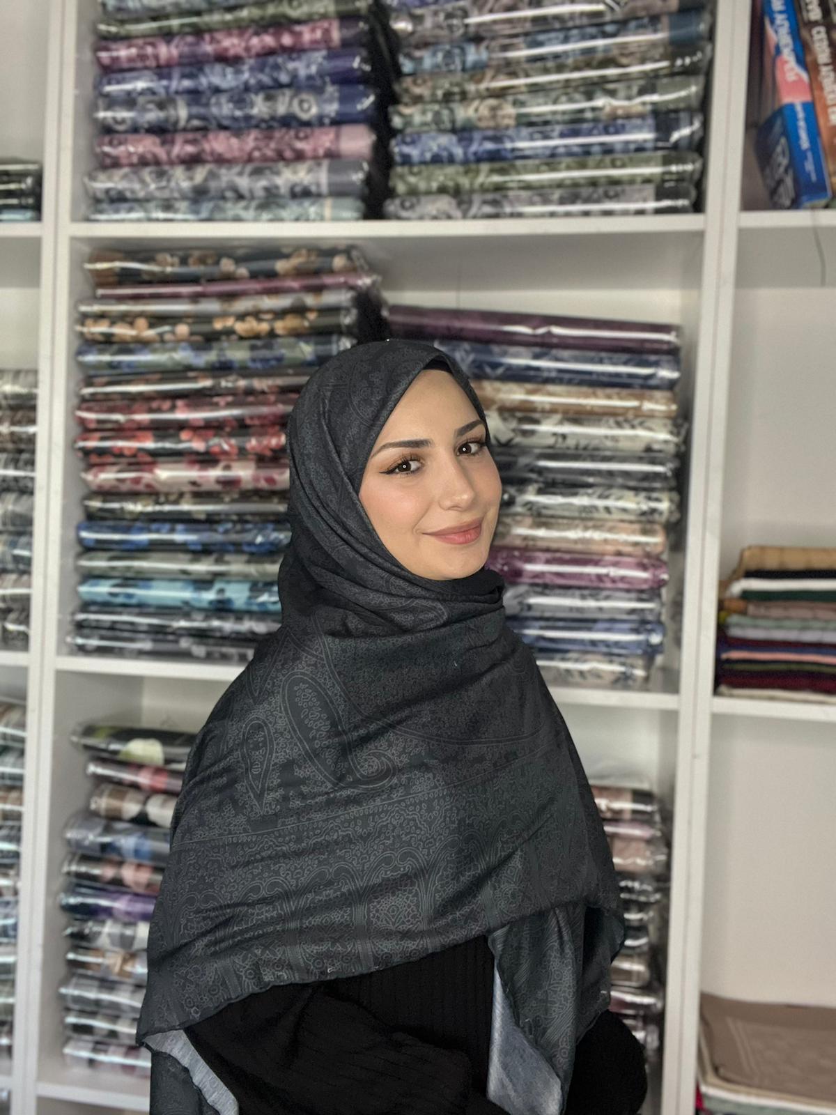 Çini Desen Antrasit