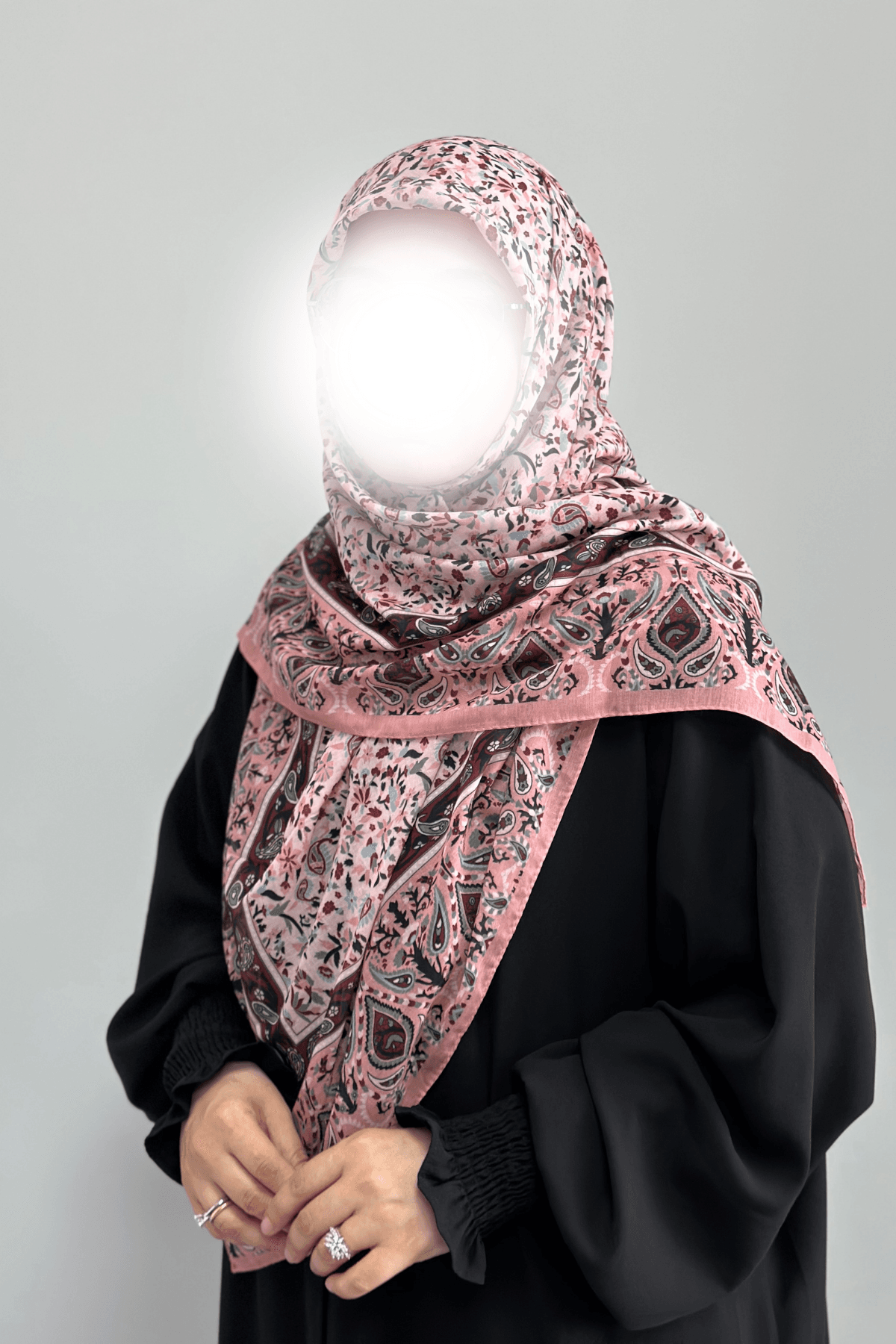 120x120 Büyük Boy Eşarp Pamuk Soft Etnik Desenli