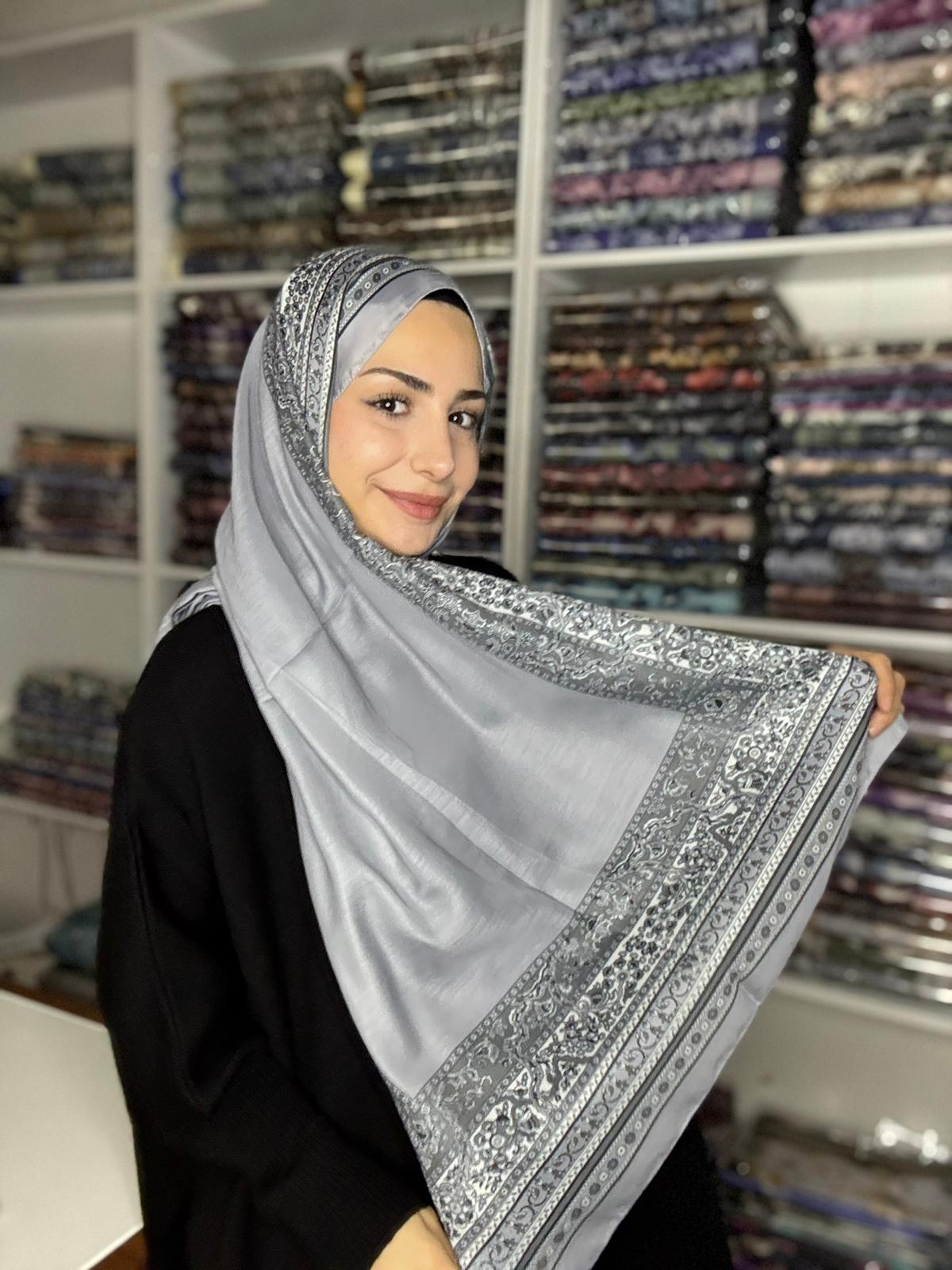 Bohem Pamuk Şal - Bohem Gri Füme